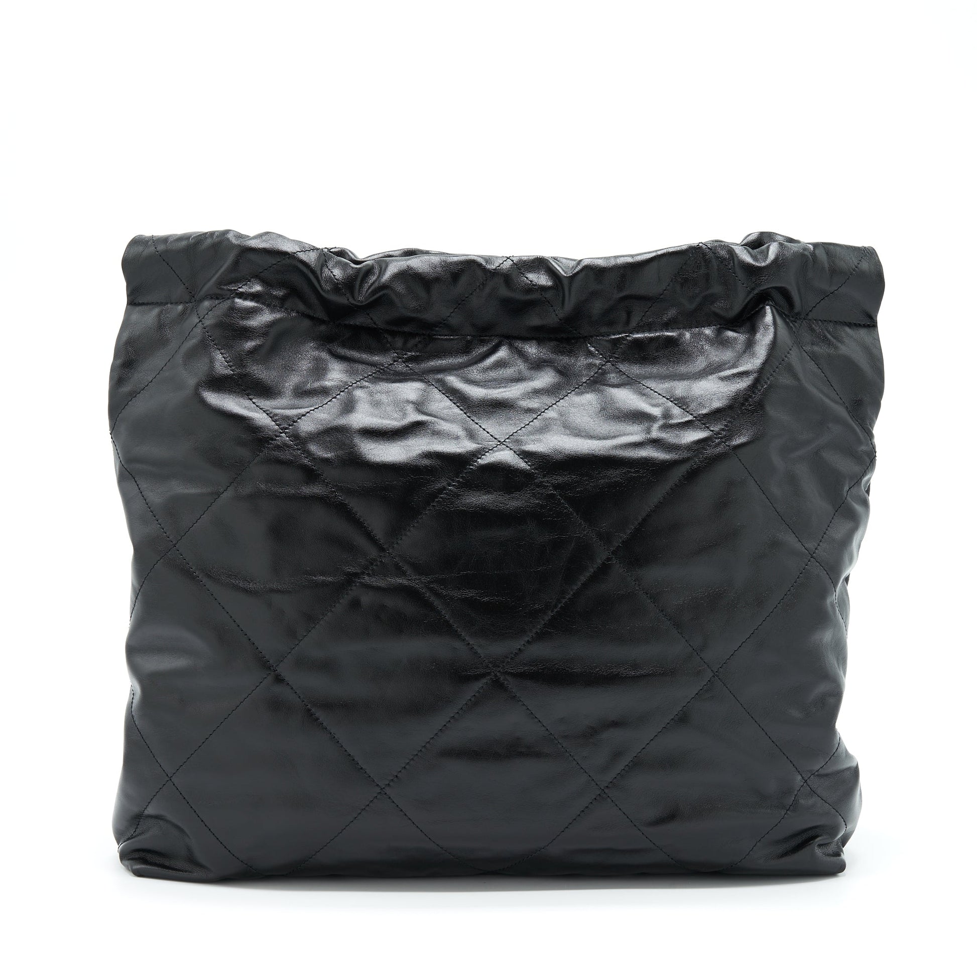 Chanel 22 Shiny Calfskin GHW Black Handbag