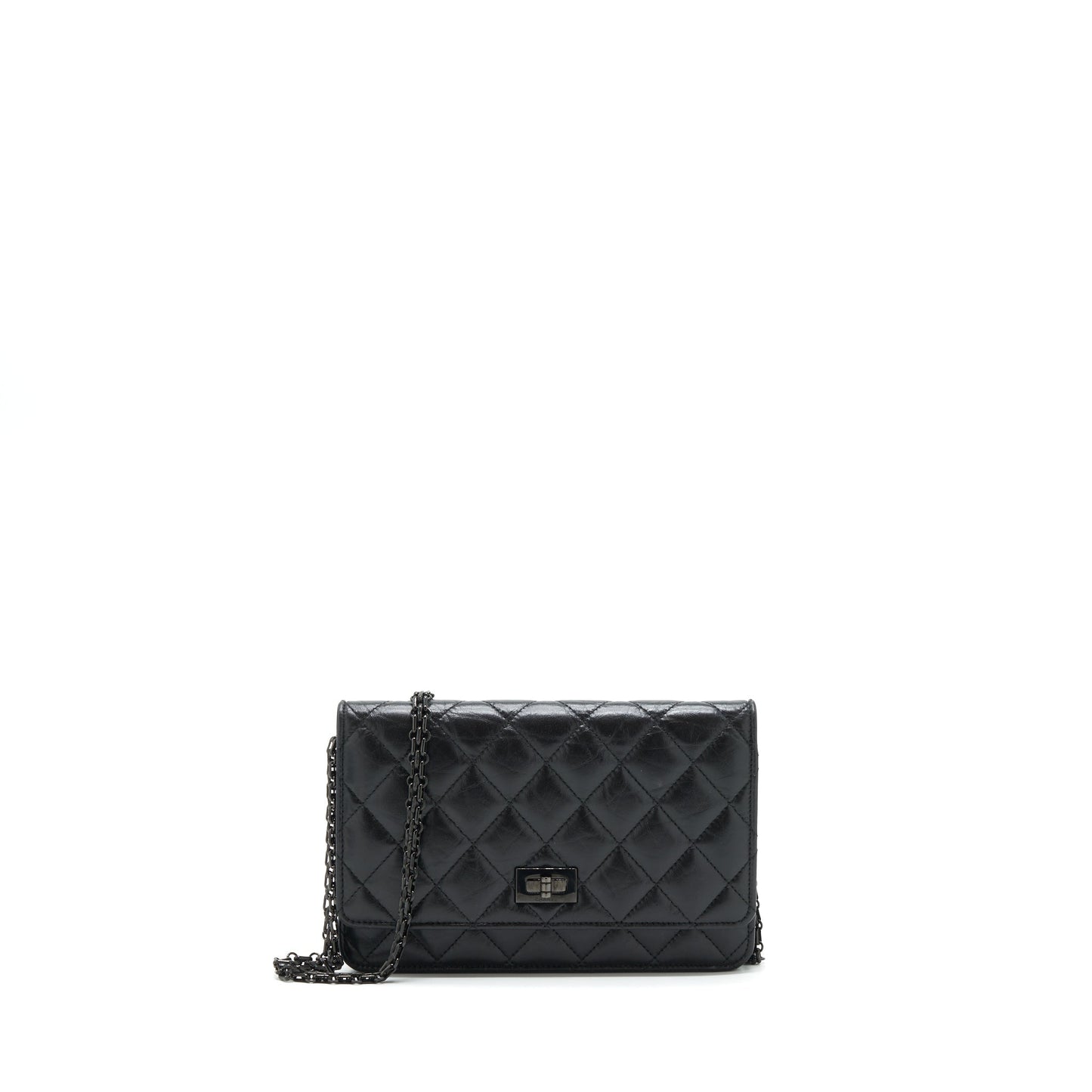 Chanel Reissue On Aged Calfskin Hardware Black Wallet Case