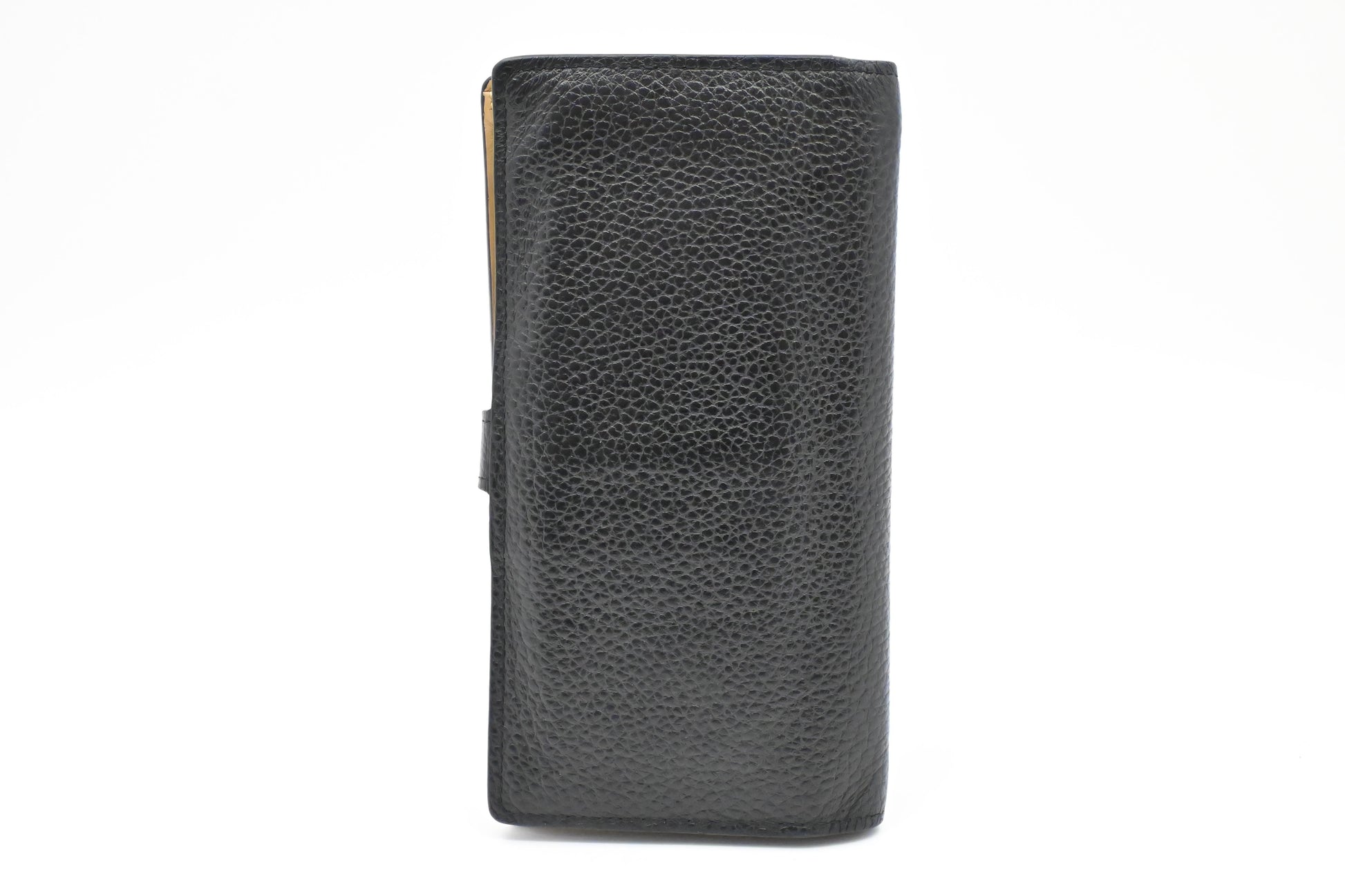 Louis Vuitton Vertical Tarillon Black Leather Wallet Case