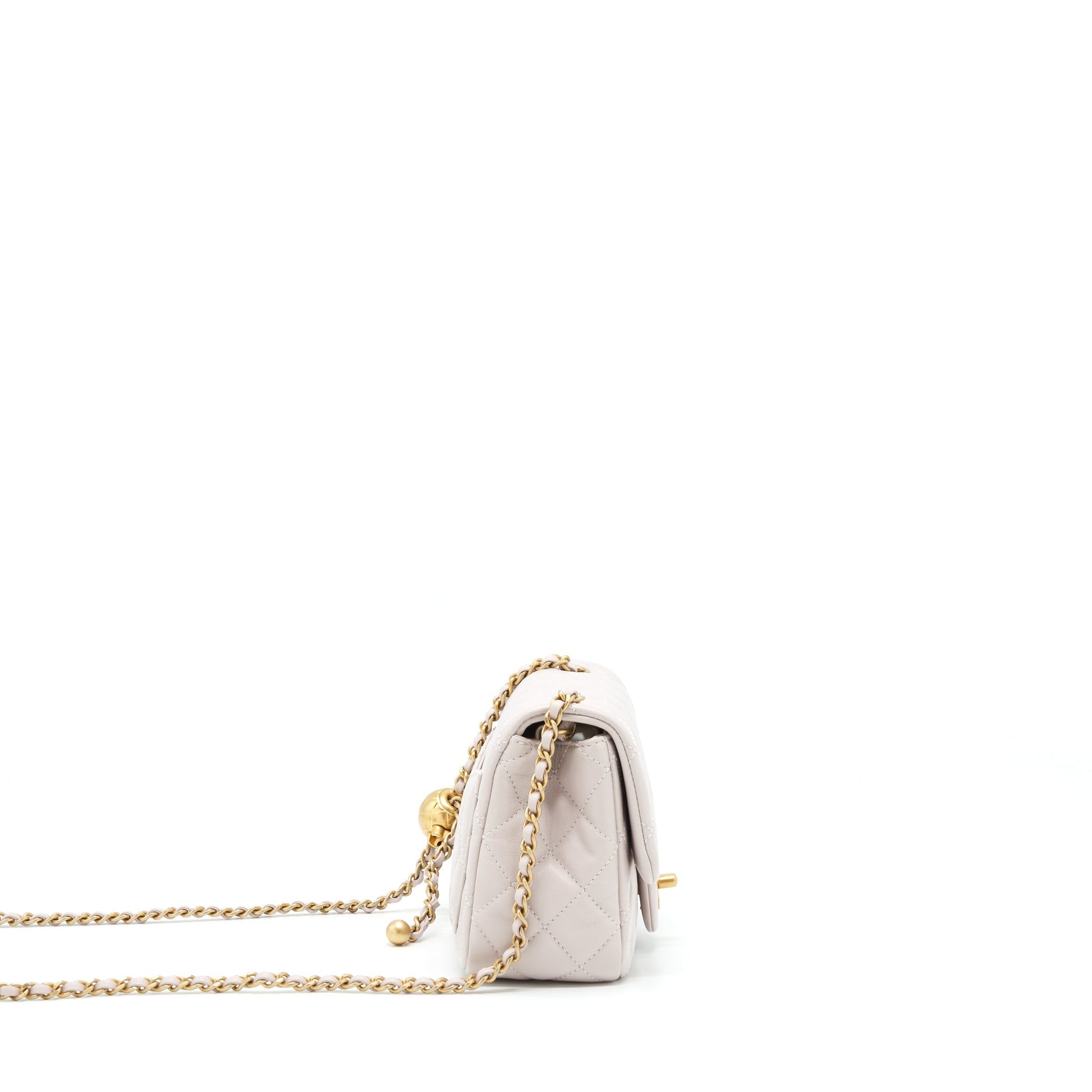 Chanel Pearl Crush Lambskin Light Purple GHW Handbag