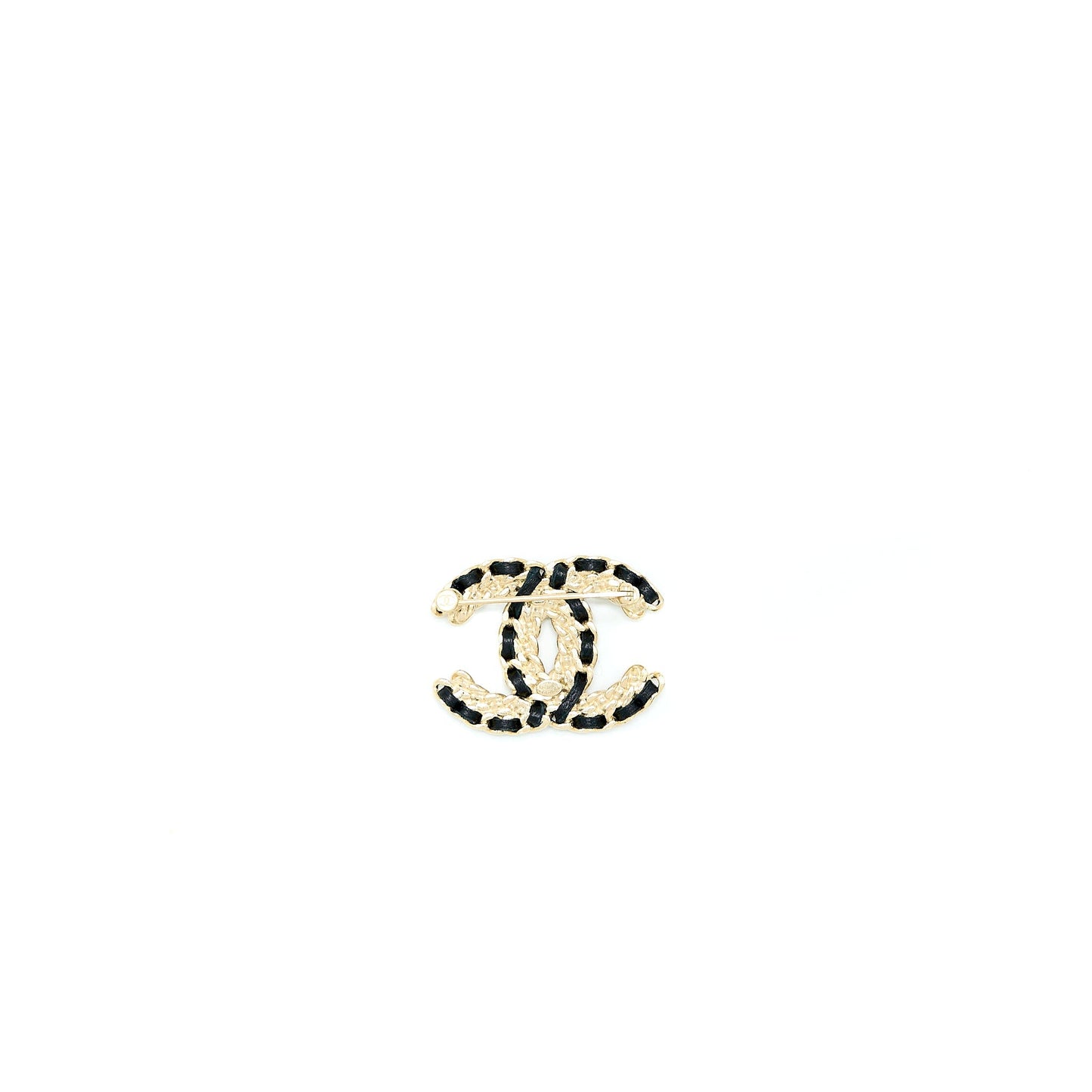 Chanel Crystal Brooch LGHW Leather Handbag