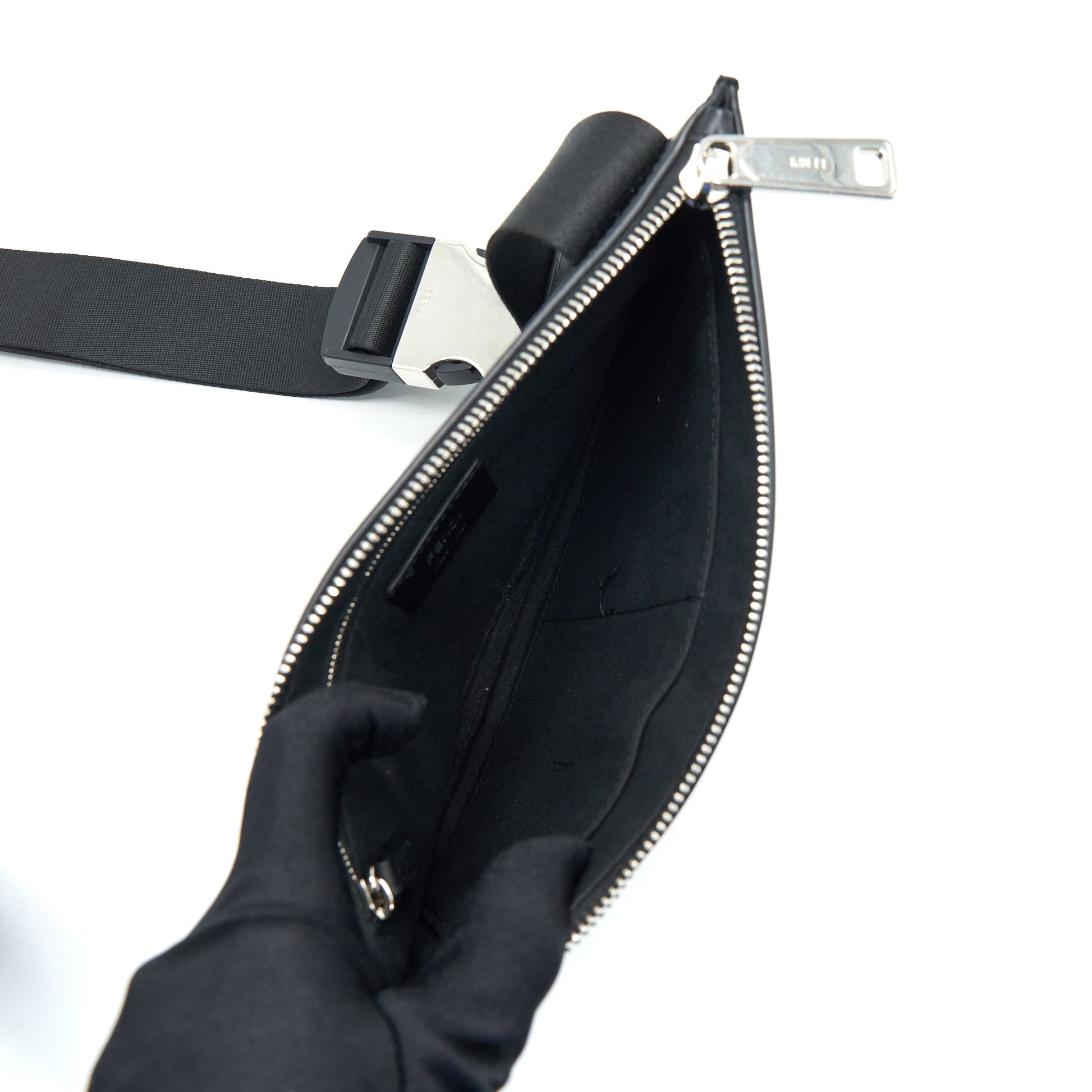 Fendi Messenger Purse Black Brown Mini Messenger Bag