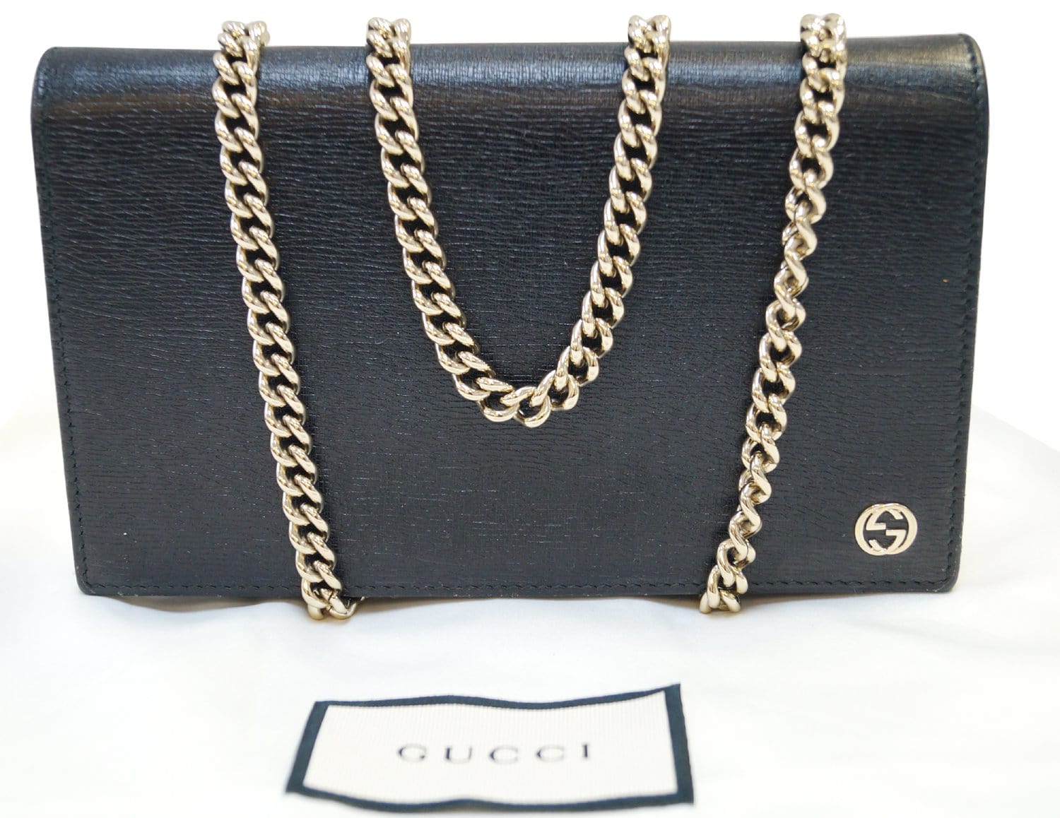 Gucci Crossbody Clutch Bag Black Chain Crossbody Bag