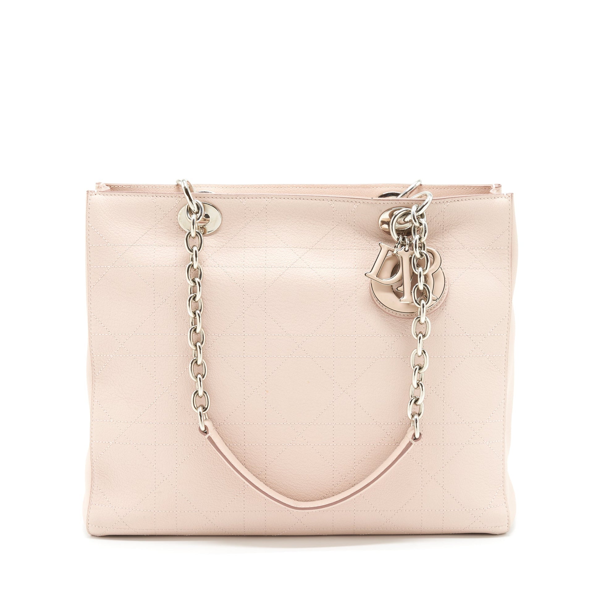 Dior Lady Tote Purse Calfskin Light Handbag Beige Tote Bag