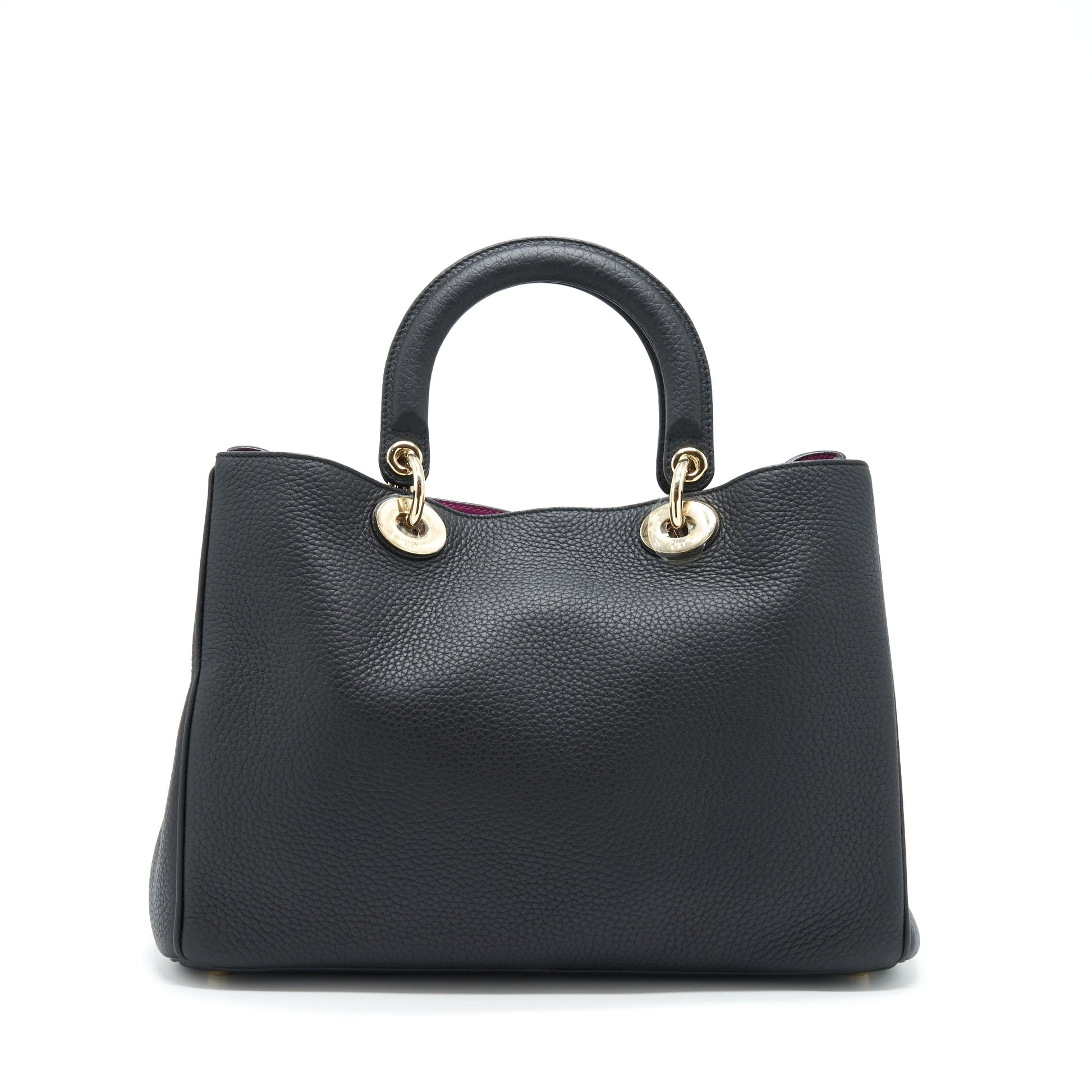 Dior issimo Grained Fushia Handbag Leather Black Travel Bag