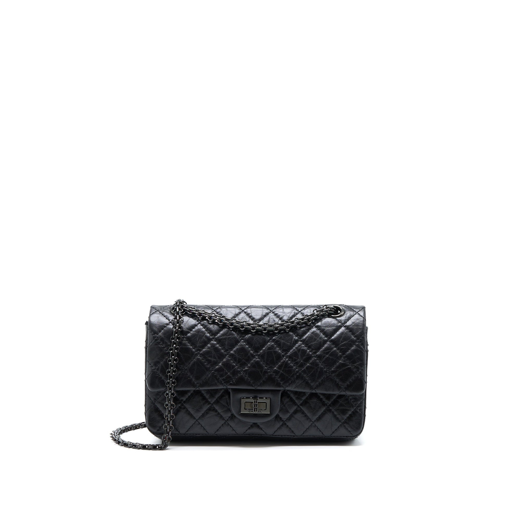 Chanel 2.55 Reissue Flap Aged Calfskin So Black Small Shoulder Bag