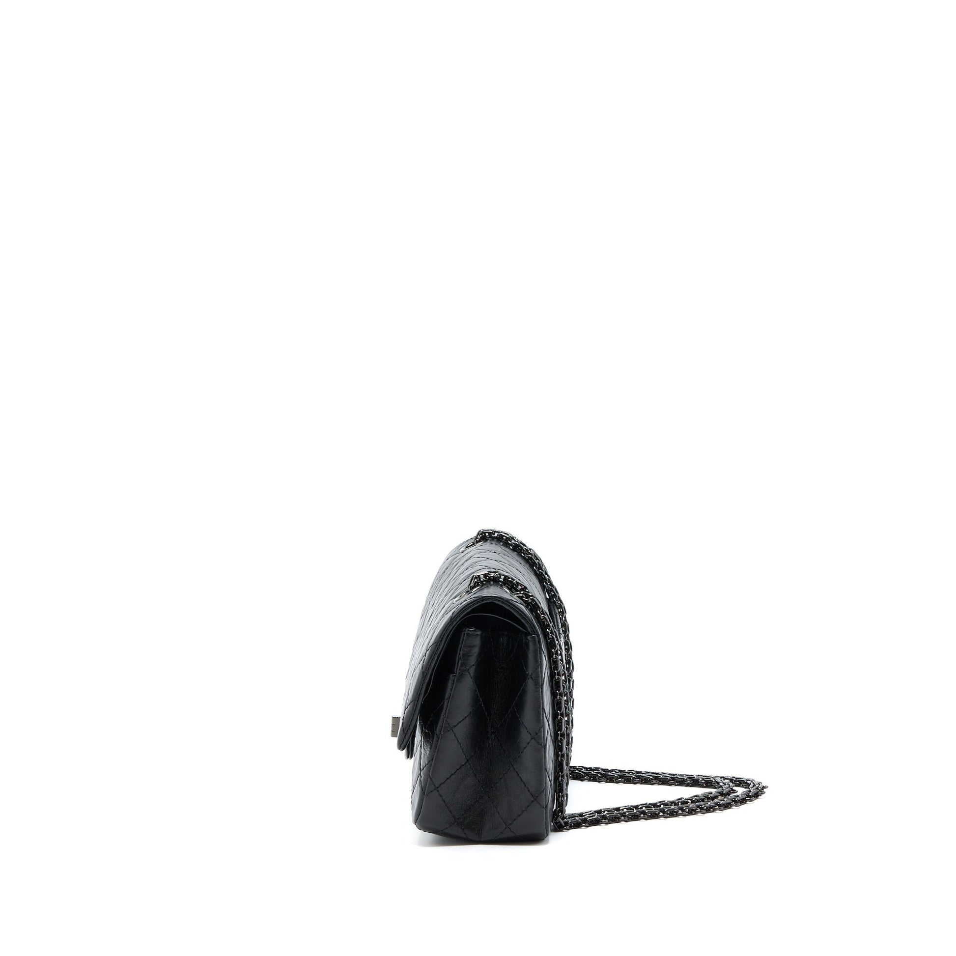 Chanel 2.55 Reissue Flap Aged Calfskin So Black Small Shoulder Bag