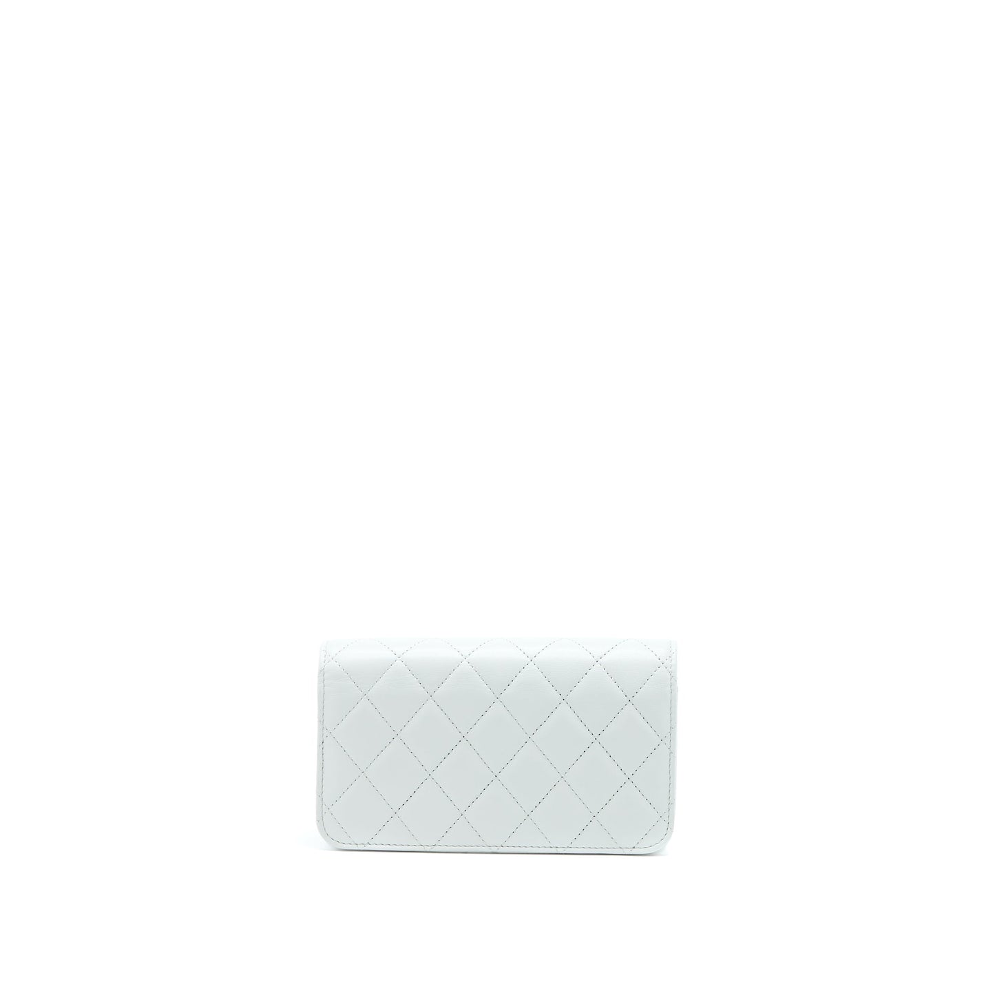 Chanel 23C Pearl Crush Flap Lambskin Light Grey Shoulder Bag