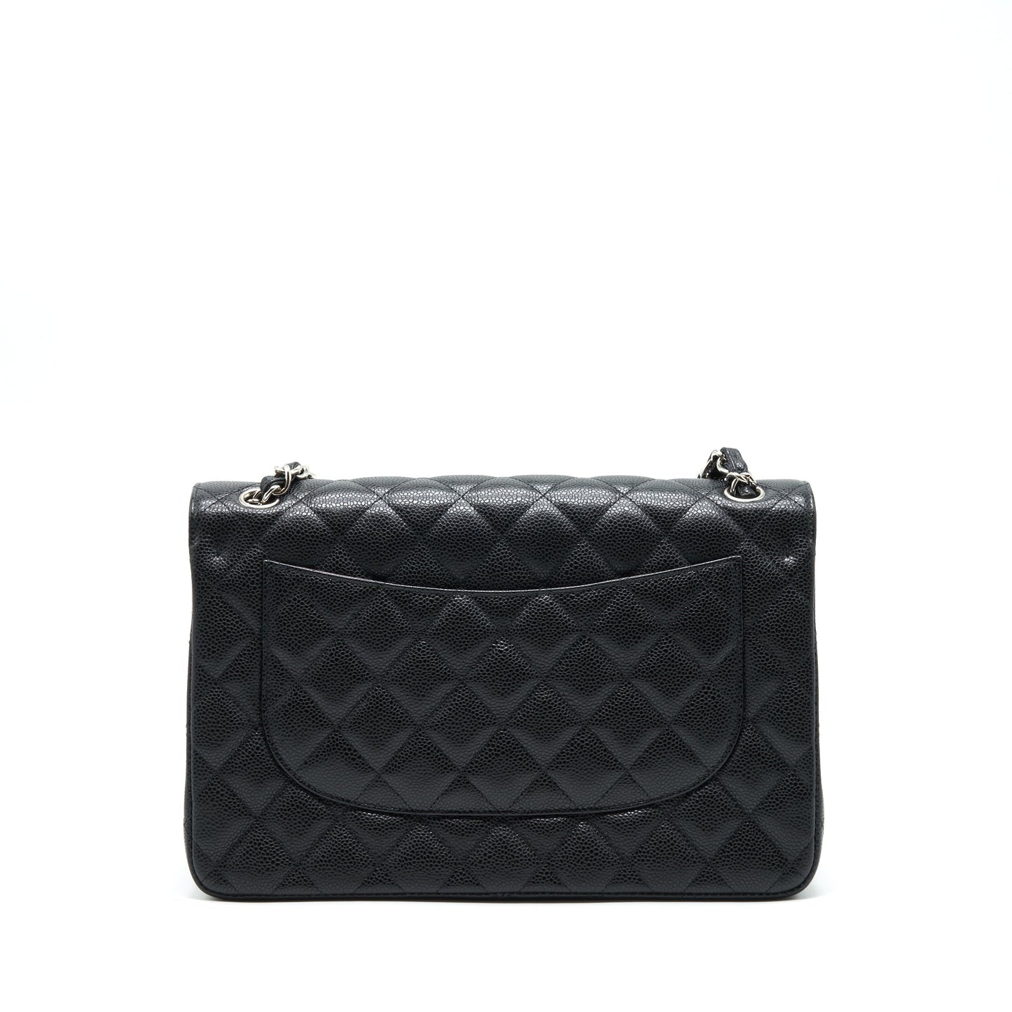 Chanel Jumbo Classic Double Flap Caviar SHW Black Shoulder Bag