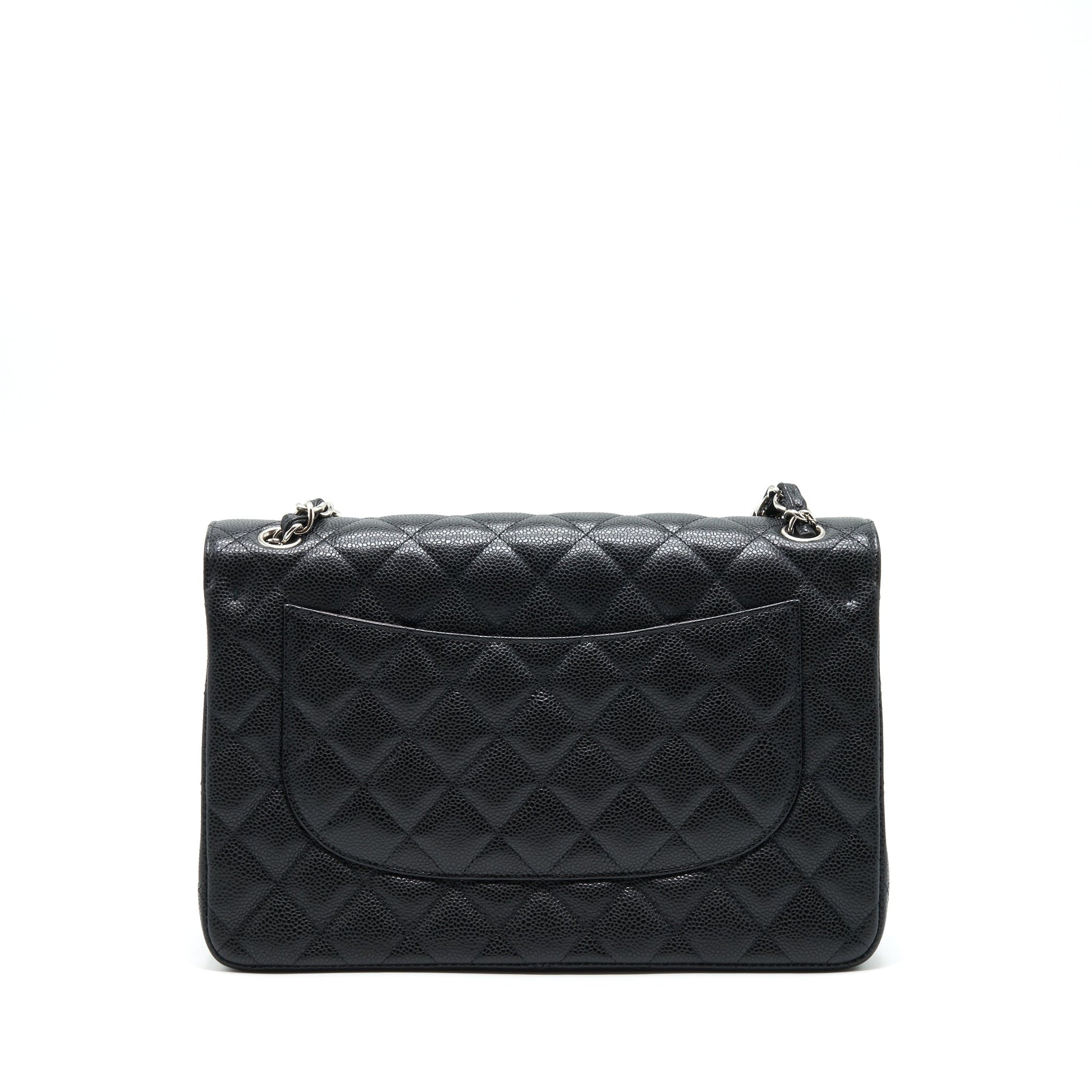 Chanel Jumbo Classic Double Flap Caviar SHW Black Shoulder Bag
