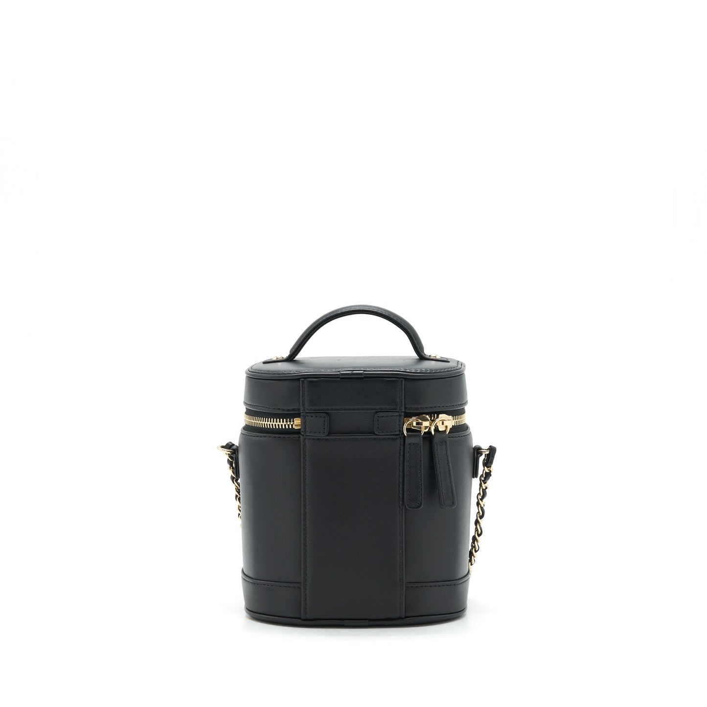 Chanel Vanity Lambskin LGHW Black Handbag