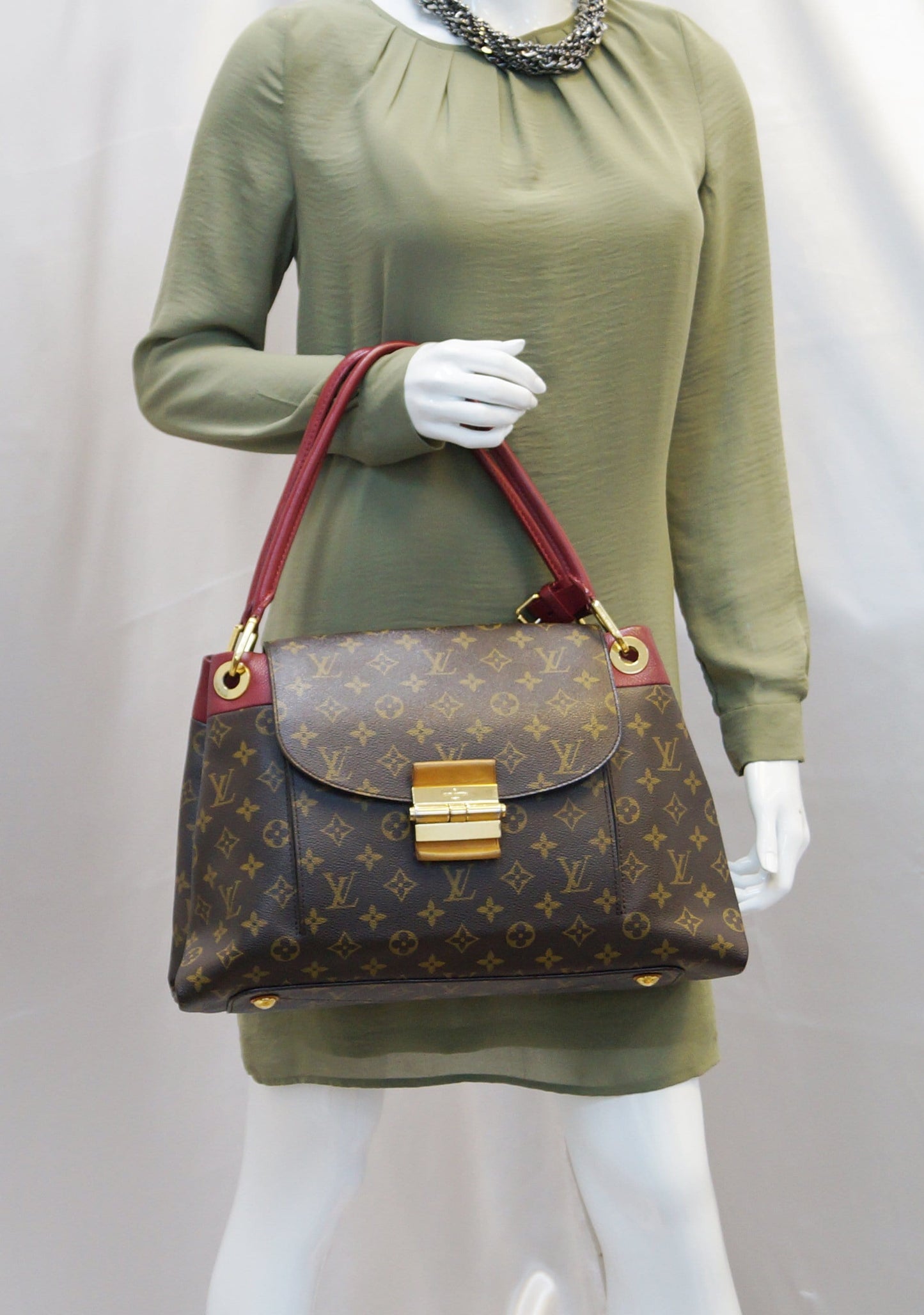 Louis Aurore Olympe Shoulder Bag Canvas Monogram