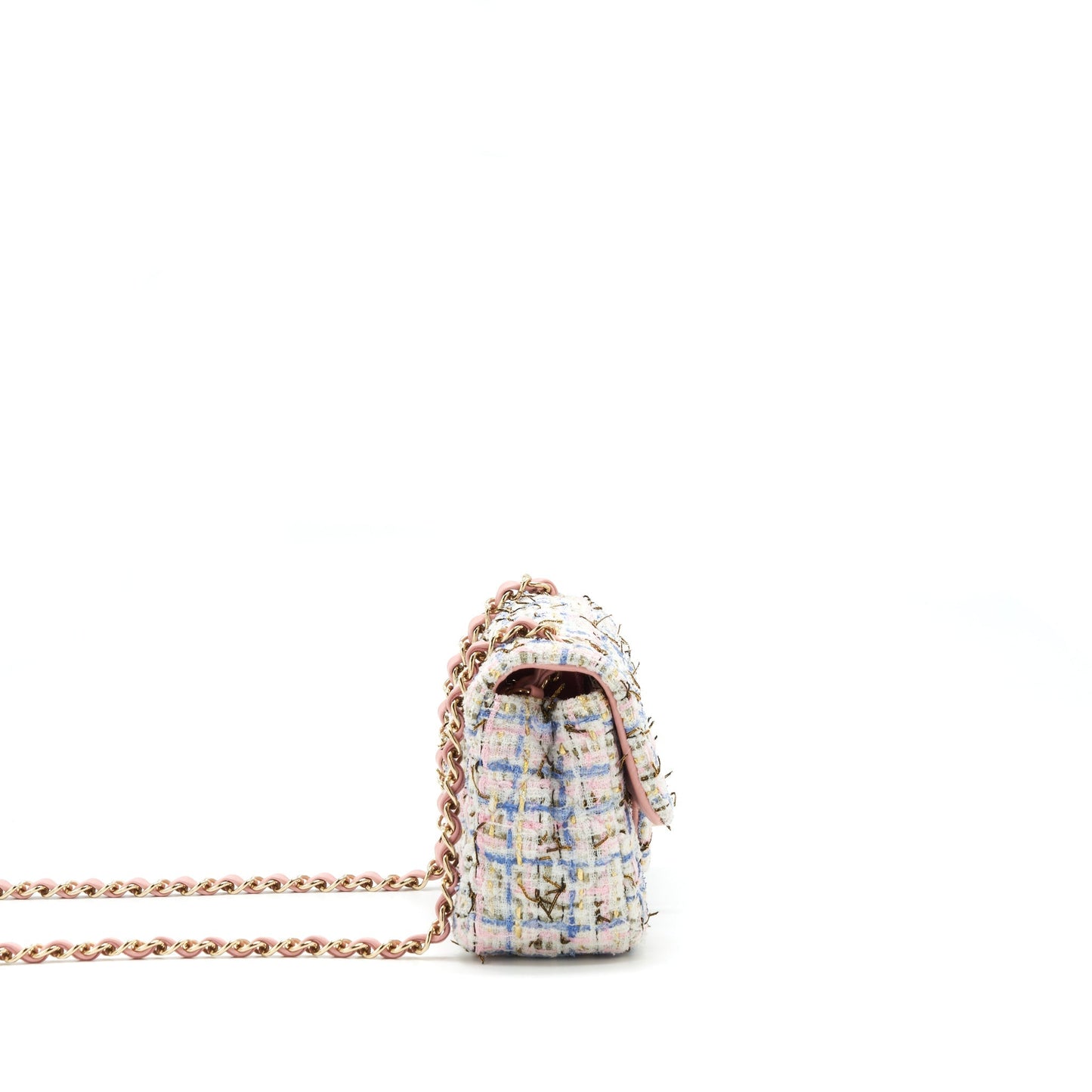 Chanel Rectangular Flap Tweed LGHW Multicolour Shoulder Bag Multicolour Lghw