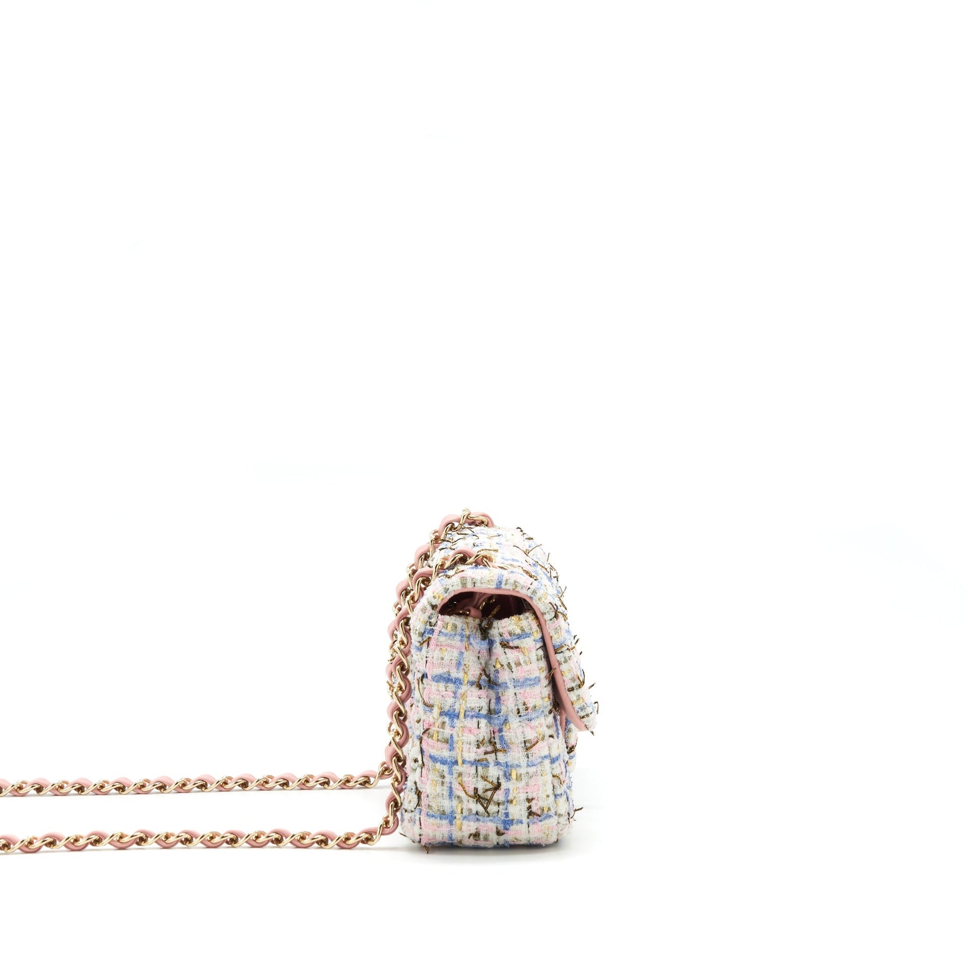 Chanel Rectangular Flap Tweed LGHW Multicolour Shoulder Bag Multicolour Lghw