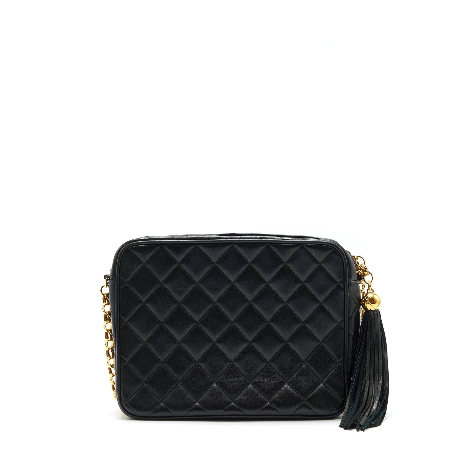 Chanel Camera Lambskin GHW Black Crossbody Bag