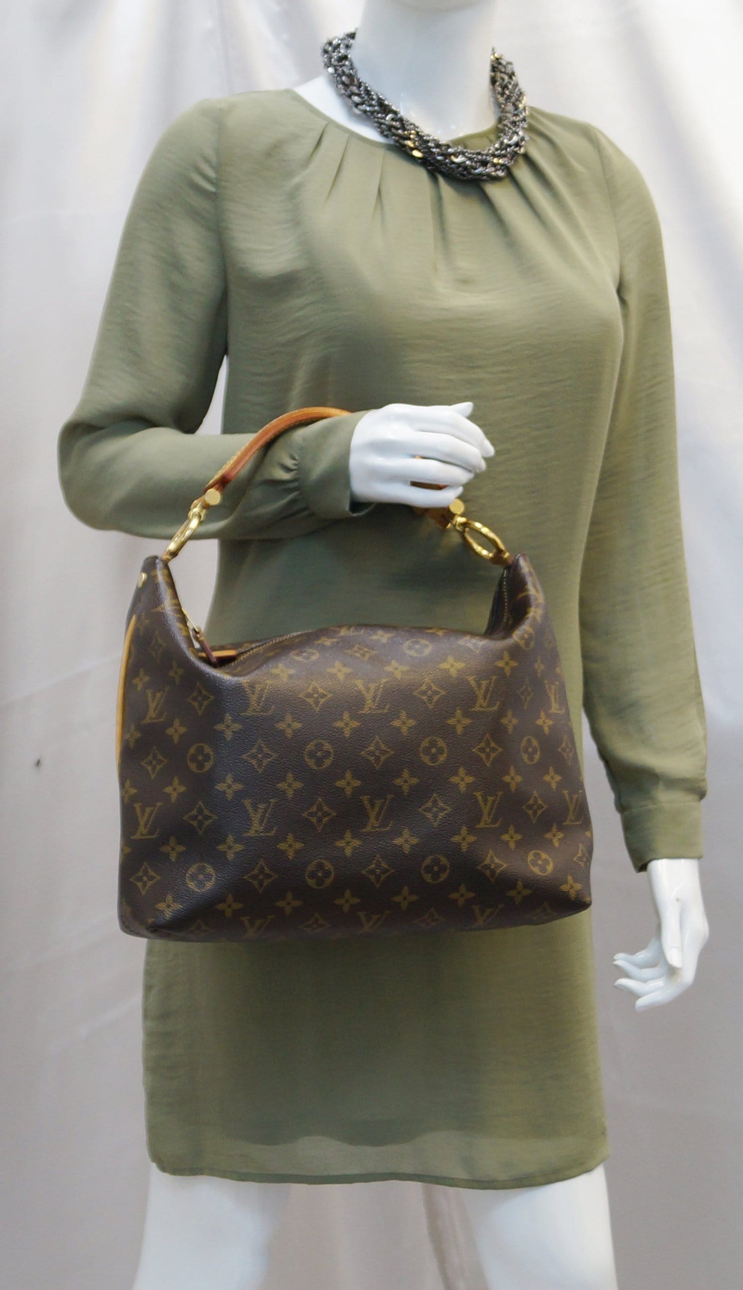 Louis Sully Pm Shoulder Bag Canvas Monogram