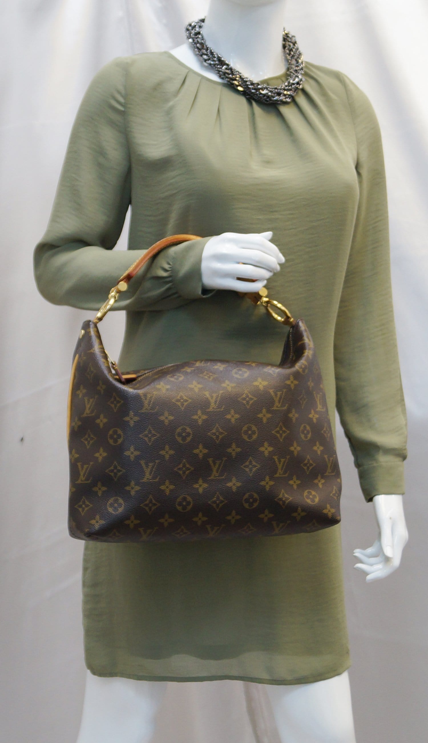 Louis Sully Pm Shoulder Bag Canvas Monogram