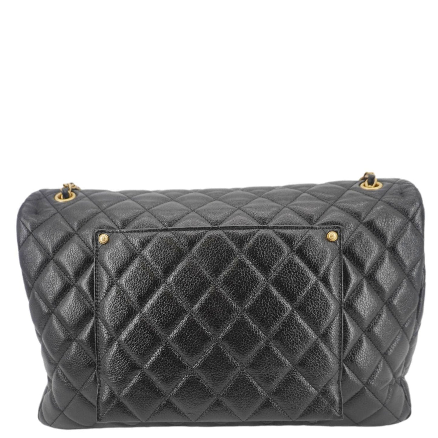 Chanel XXL Flap Leather Lambskin Black Travel Bag