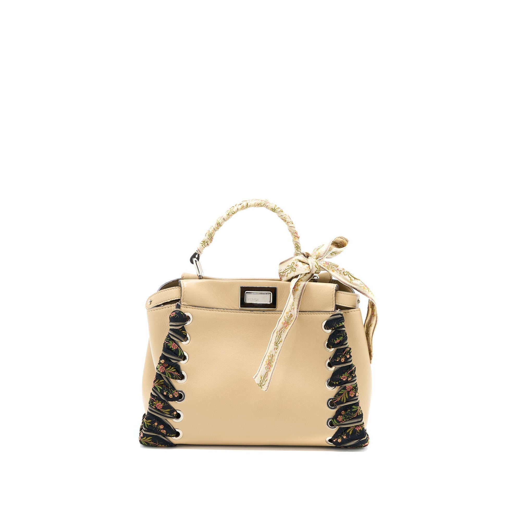 Fendi Peekaboo Purse Limited Edition Multicolour Beige Mini Travel Bag