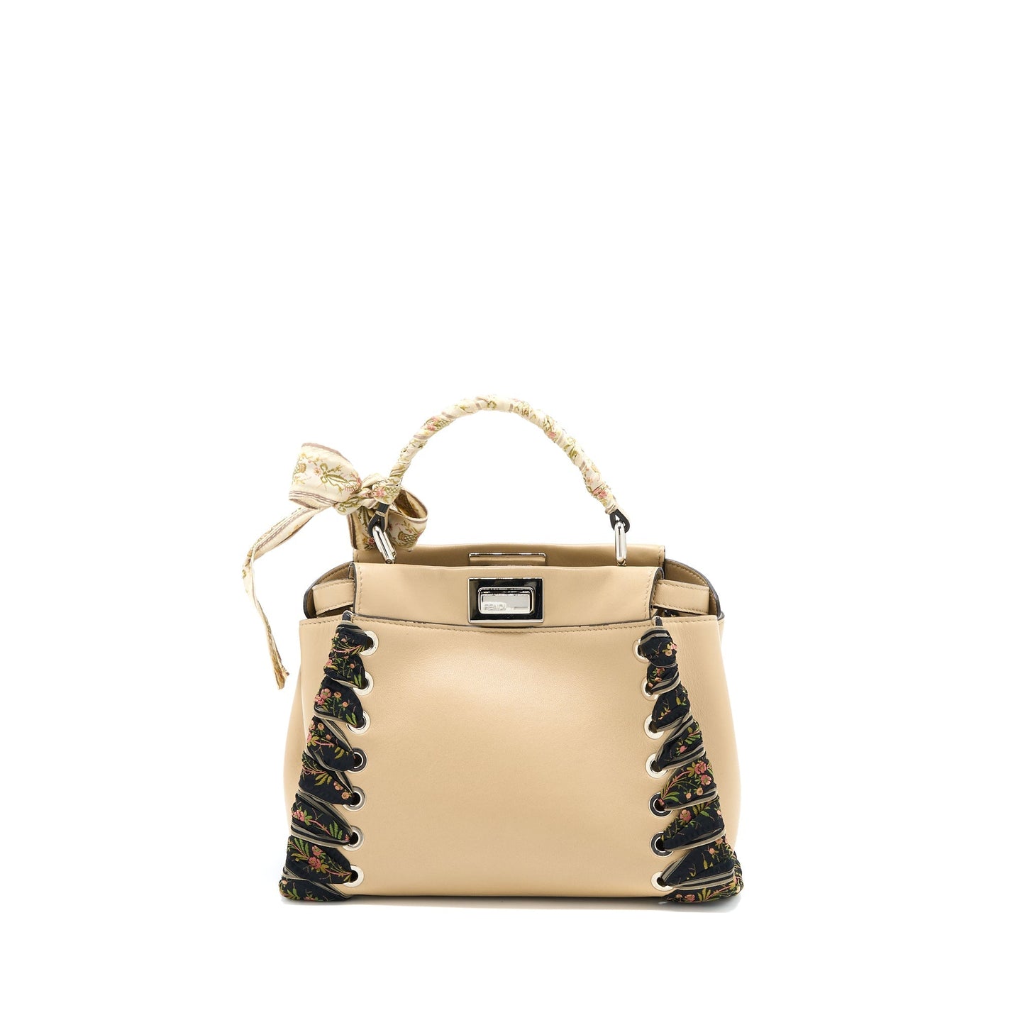 Fendi Peekaboo Purse Limited Edition Multicolour Beige Mini Travel Bag