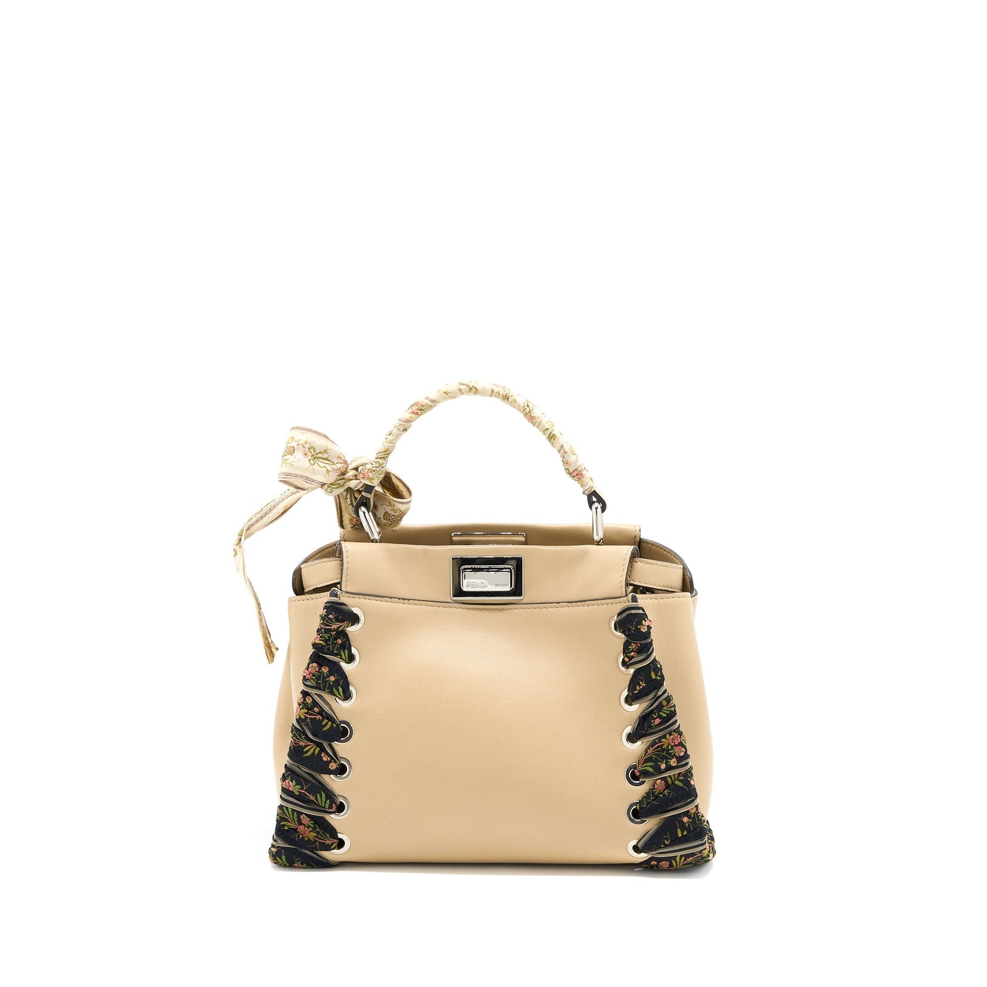 Fendi Peekaboo Purse Limited Edition Multicolour Beige Mini Travel Bag