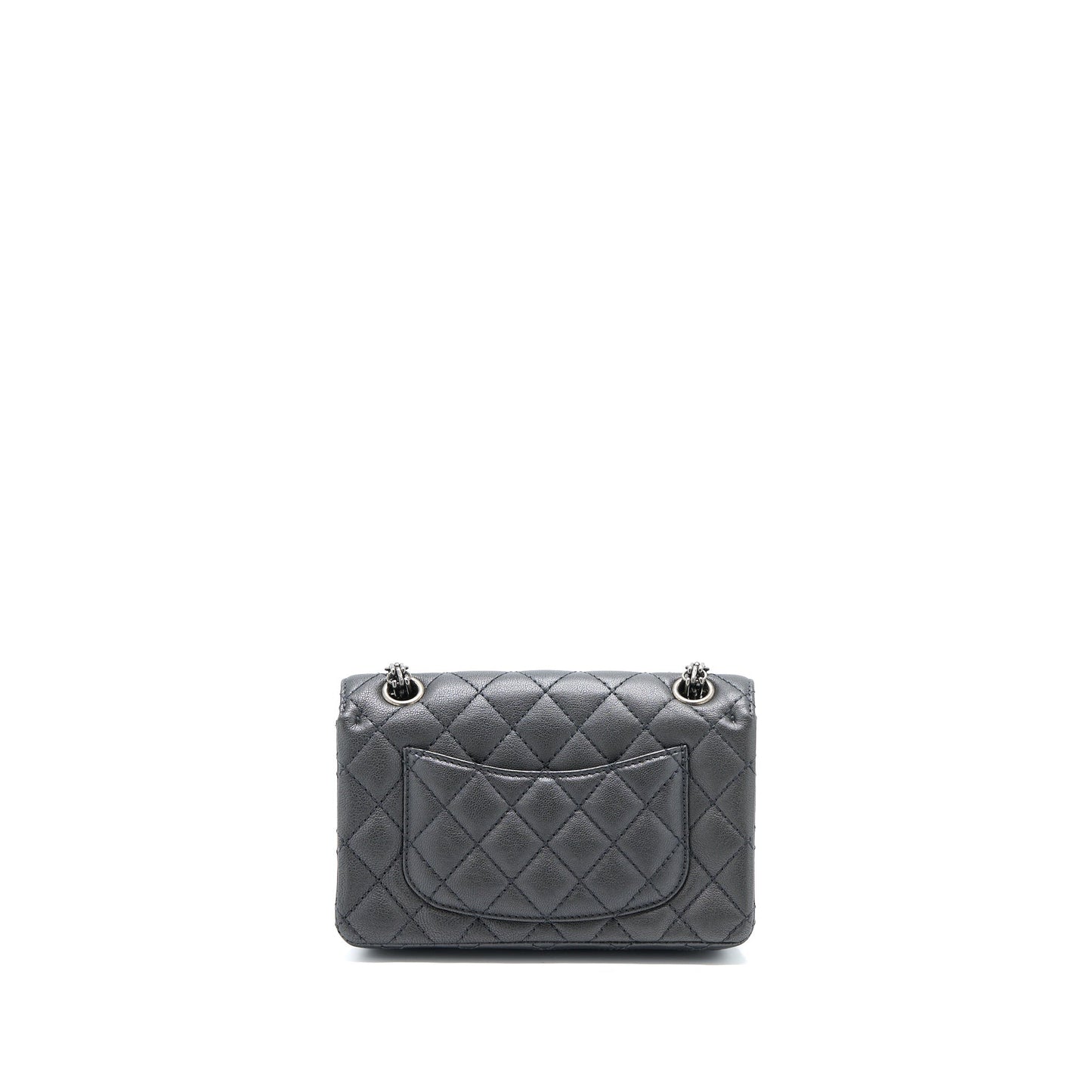 Chanel 2.55 Reissue Flap Goatskin Dark Ruthenium Grey Shoulder Bag