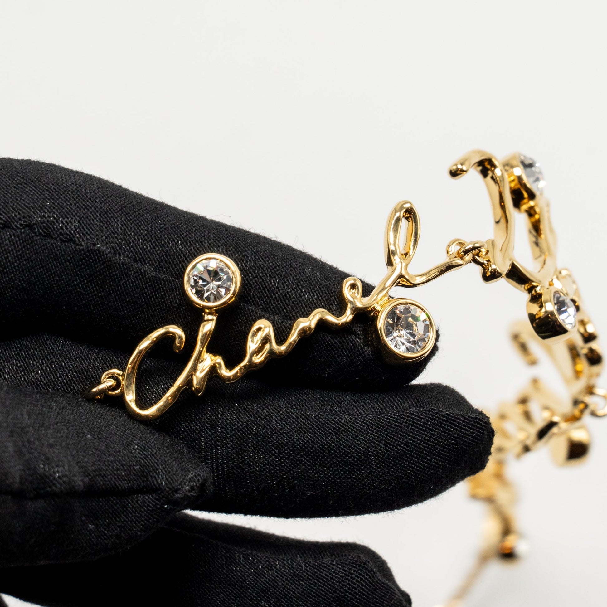 Chanel i love coco letter chocker tone Gold Handbag
