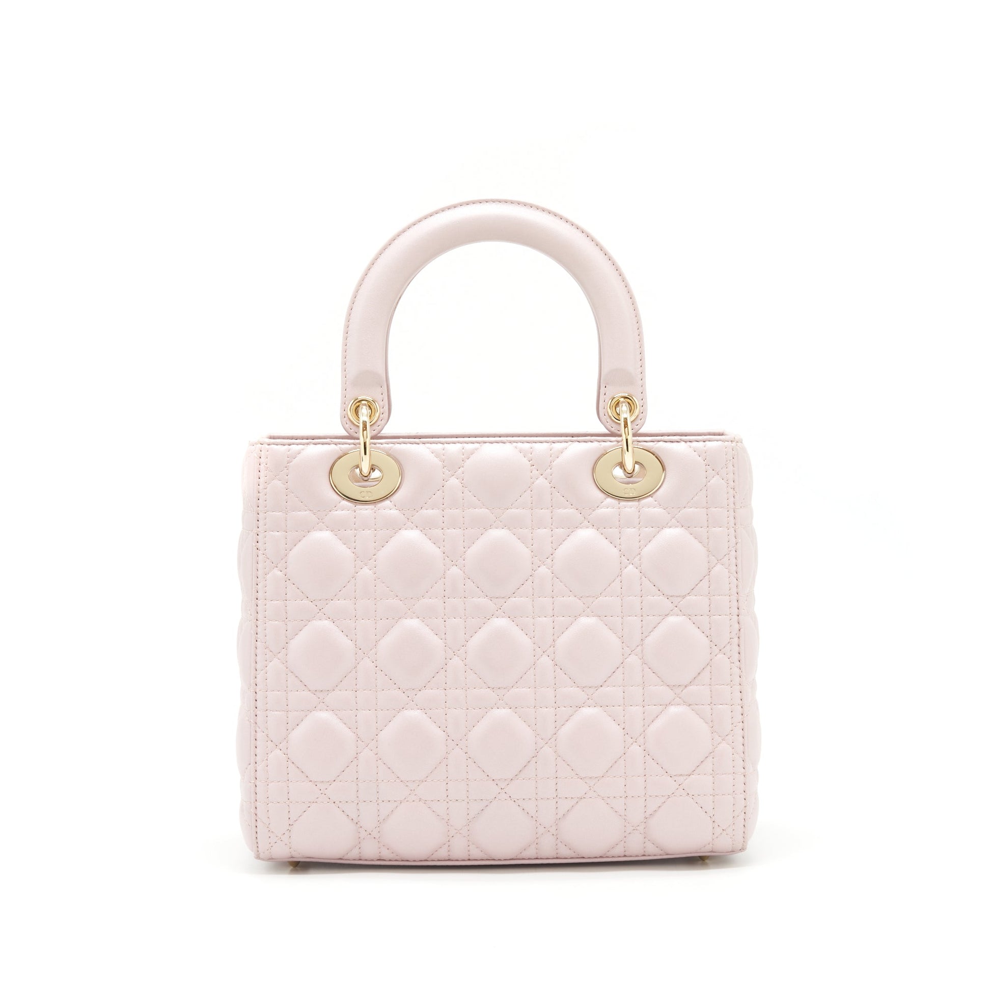 Dior Lady Lambskin Light Handbag Pink Travel Bag