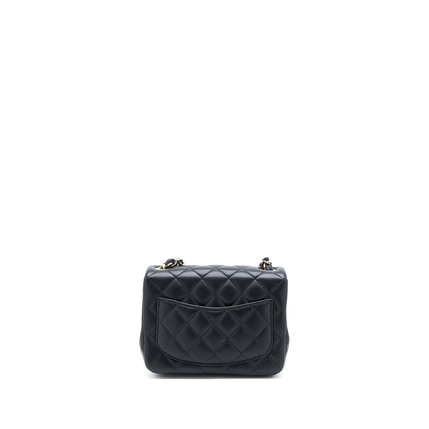 Chanel Classic Square Flap Lambskin GHW Black Shoulder Bag