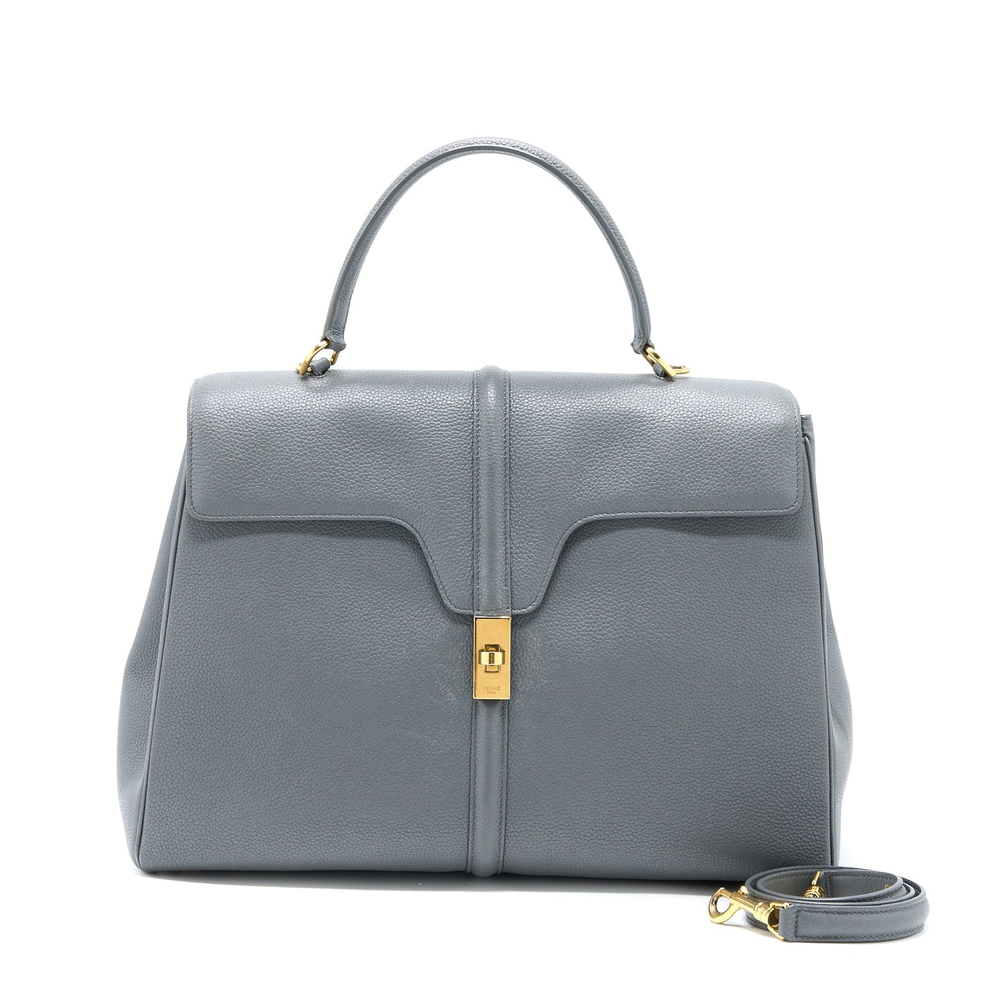 Celine Purse Grained Calfskin Grey Handbag Travel Bag