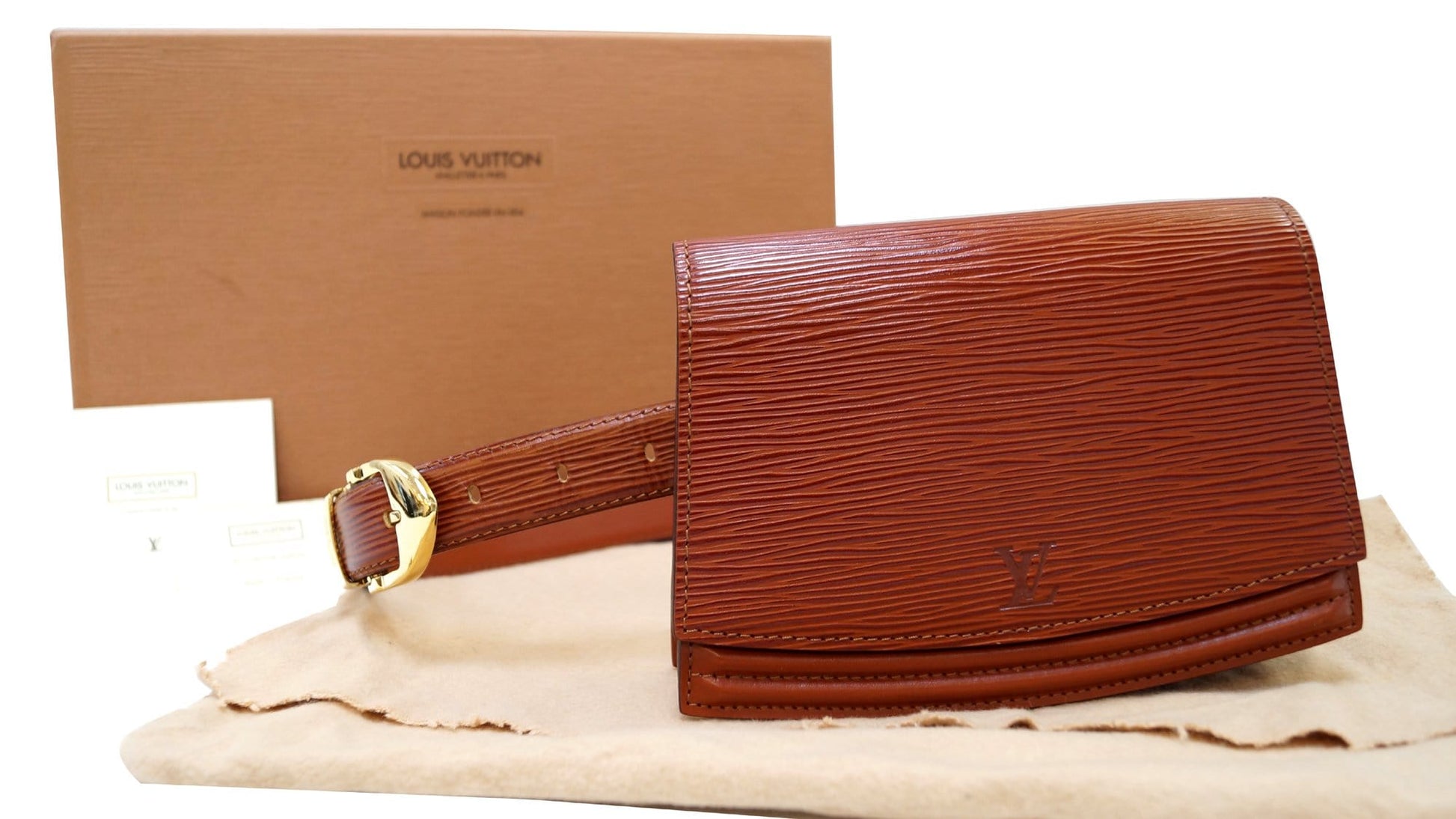 Louis Epi Pochette Ceinture Tilsitt Waist Bag Brown Crossbody Bag