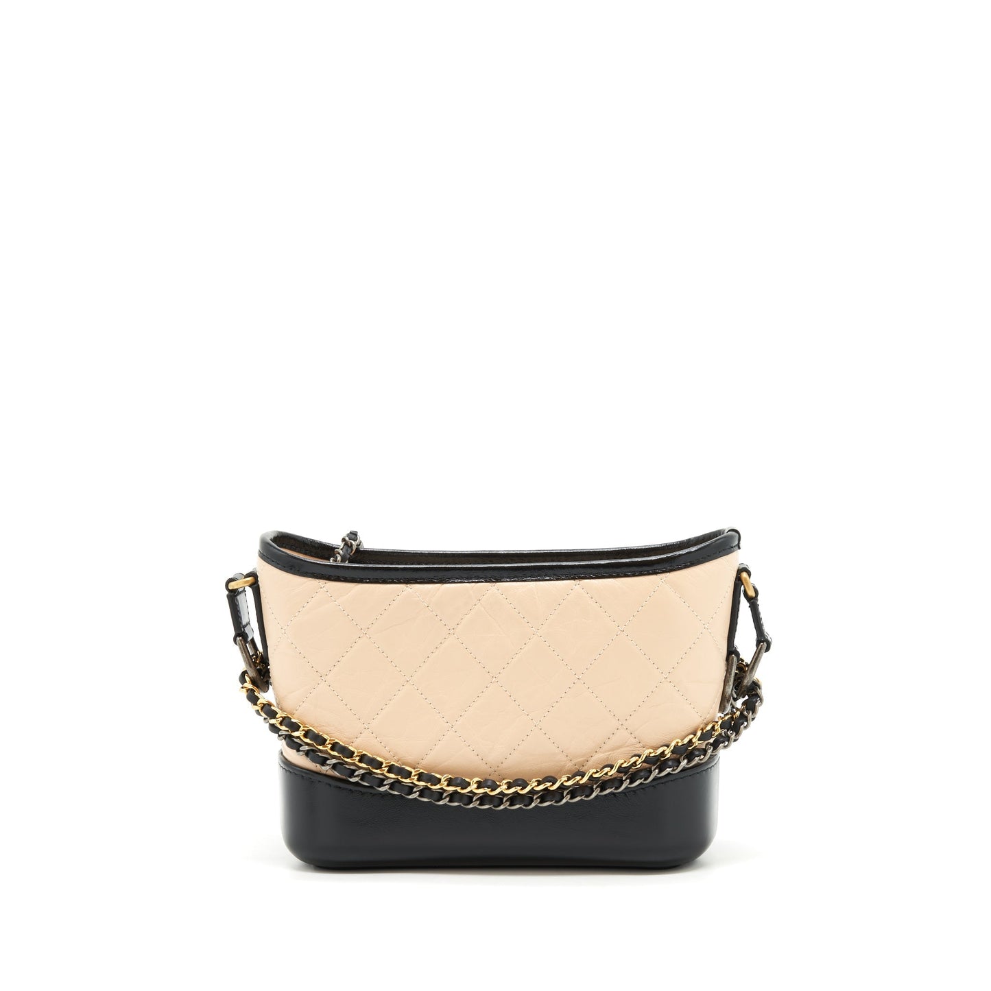 Chanel Gabrielle Hobo Calfskin Ruthenium Hardware Black Gold Silver Beige Small Shoulder Bag