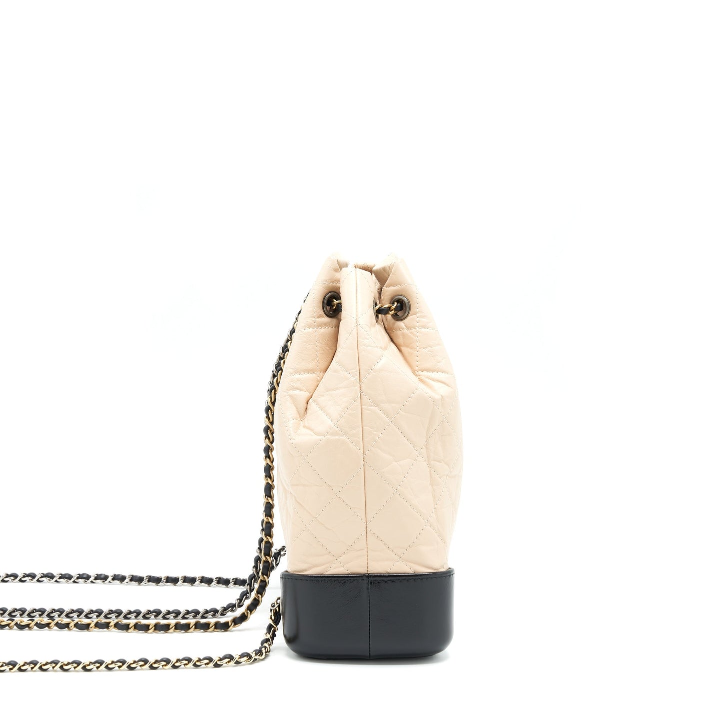 Chanel Gabrielle Backpack Double Colour Hardware Black Beige