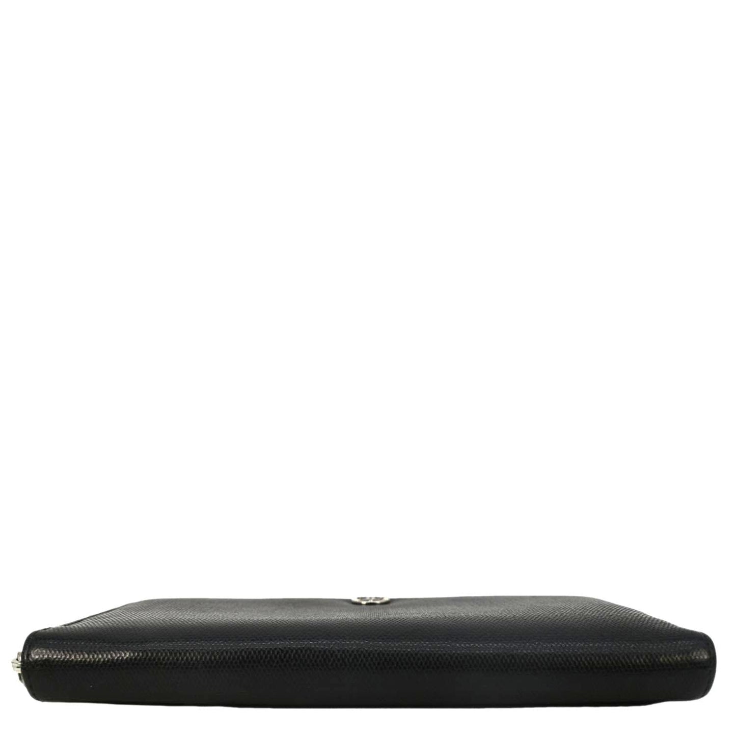 Chanel Sevruga Leather Zip Around Wallet Black