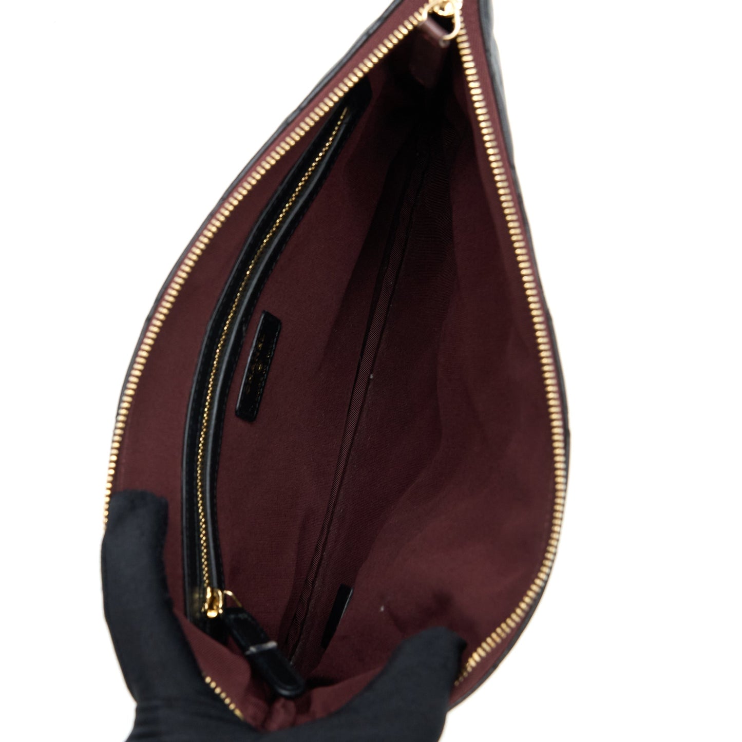 Chanel O Lambskin LGHW Black Handbag