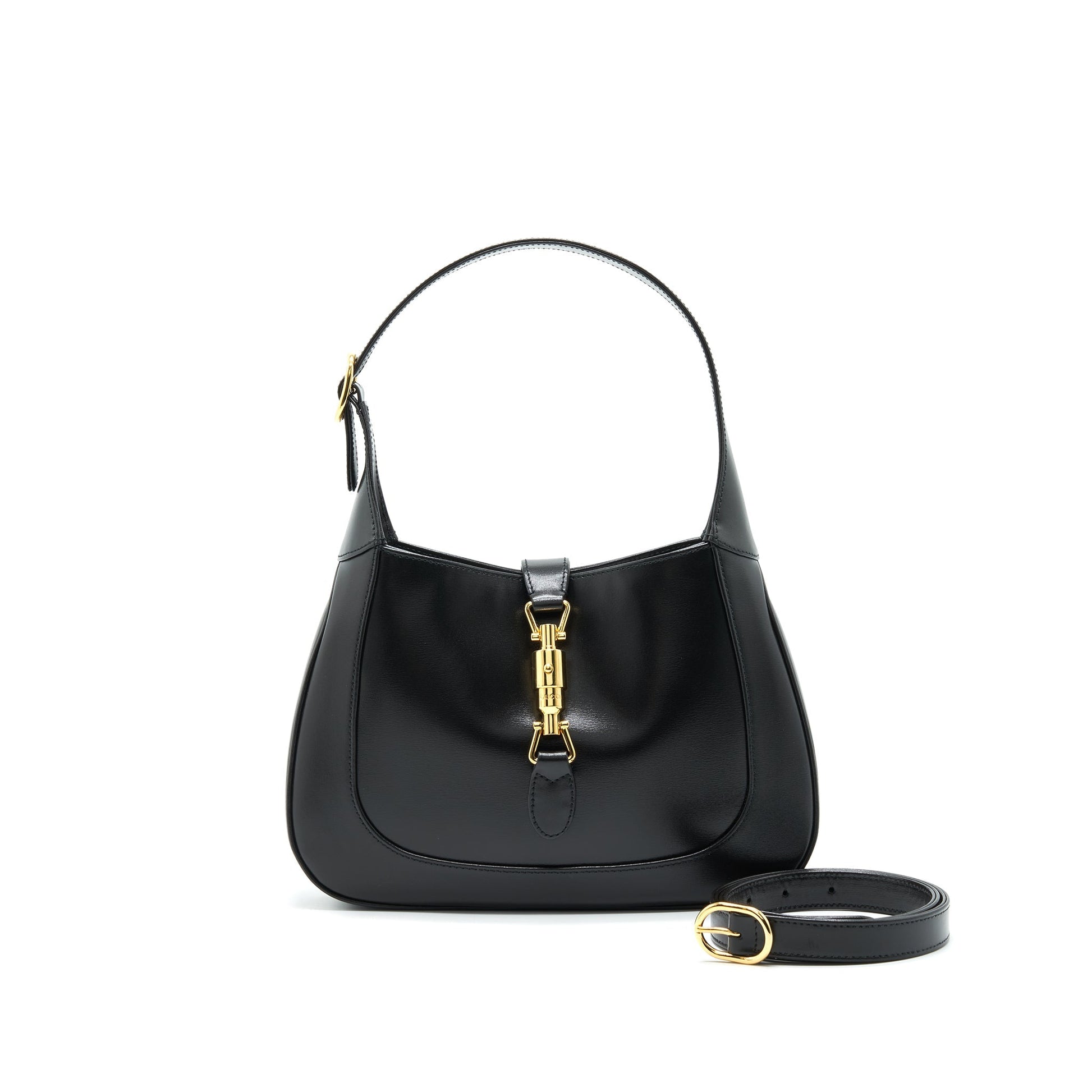 Gucci Jackie In Handbag Leather Black Travel Bag