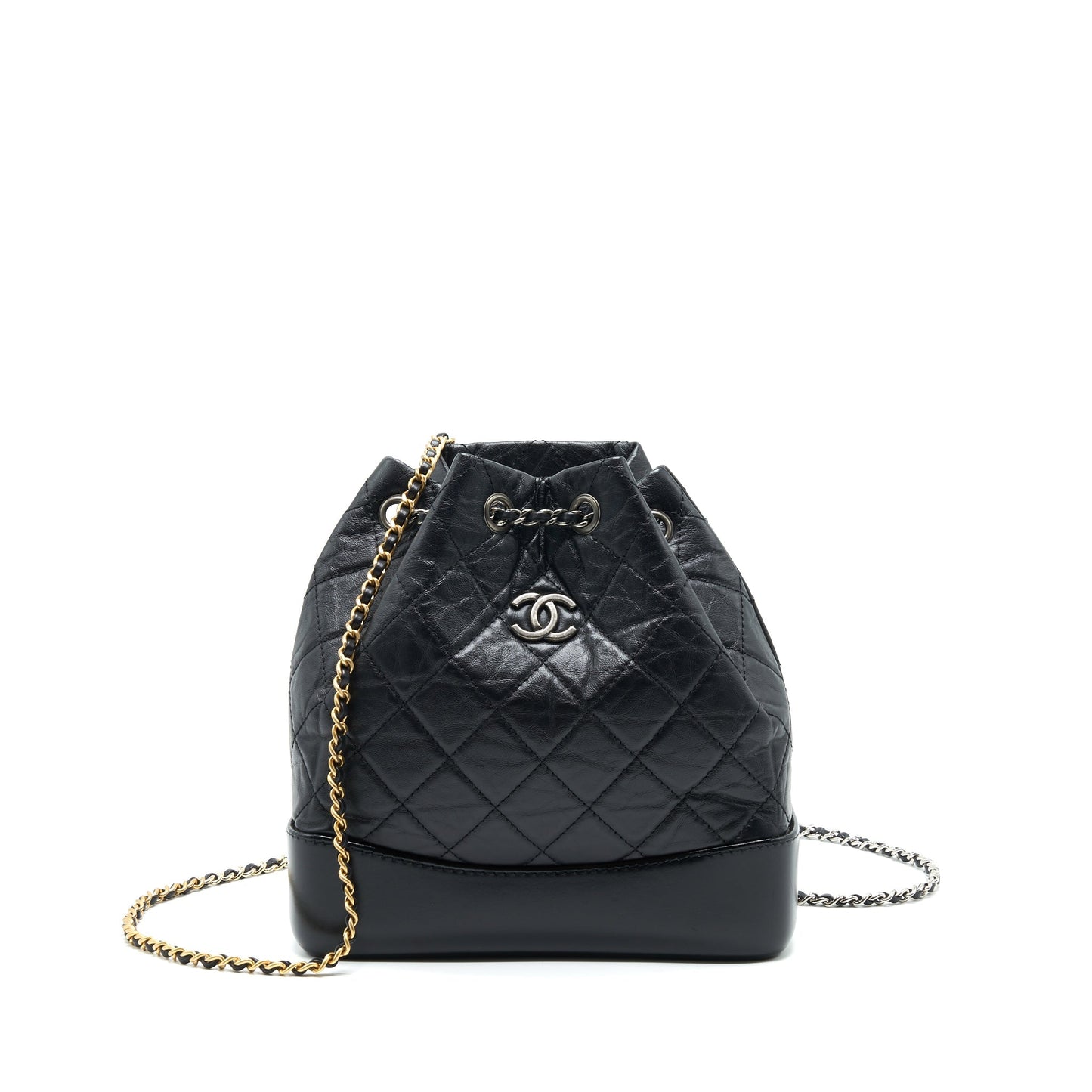 Chanel Gabrielle Backpack Double Colour Hardware Black Small