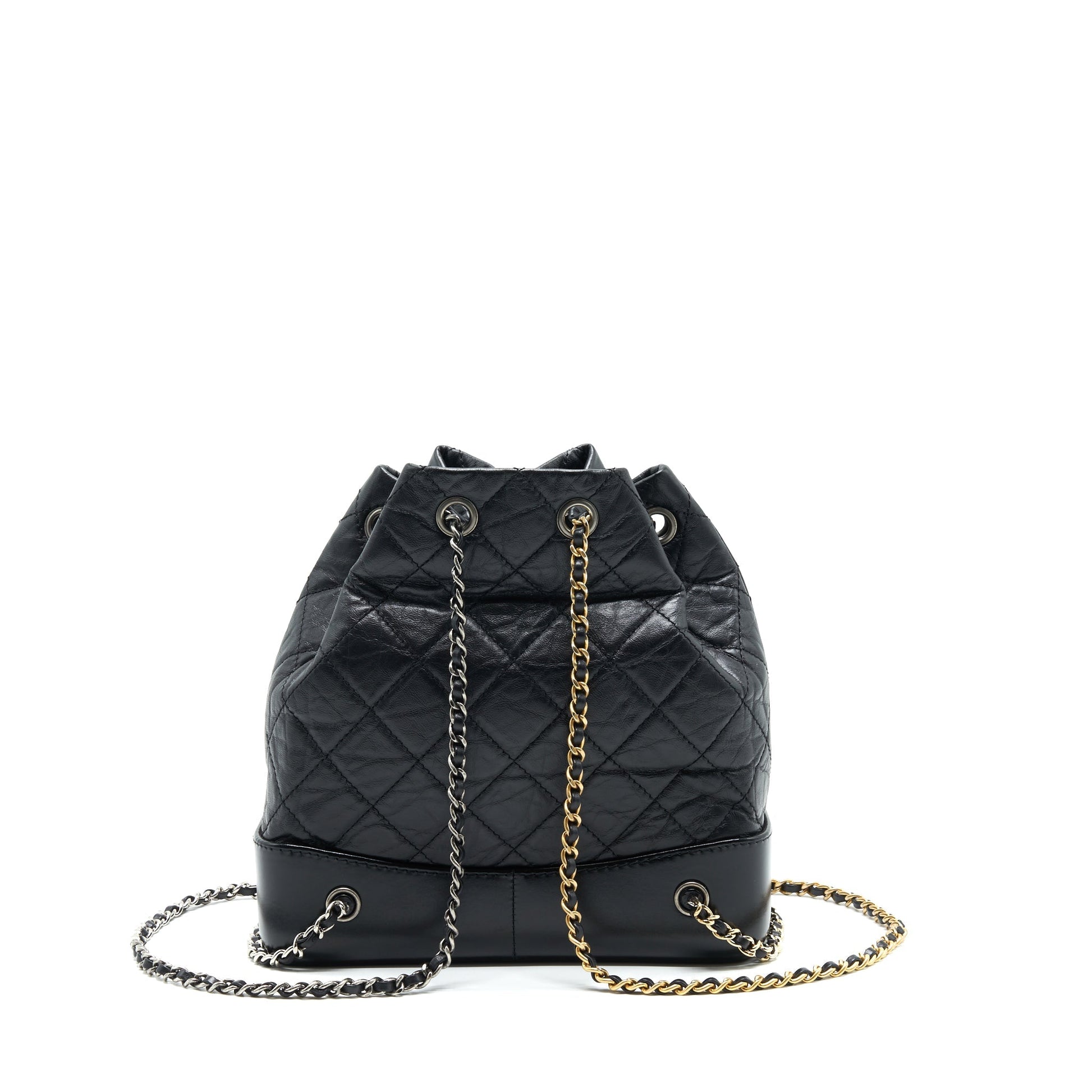 Chanel Gabrielle Backpack Double Colour Hardware Black Small