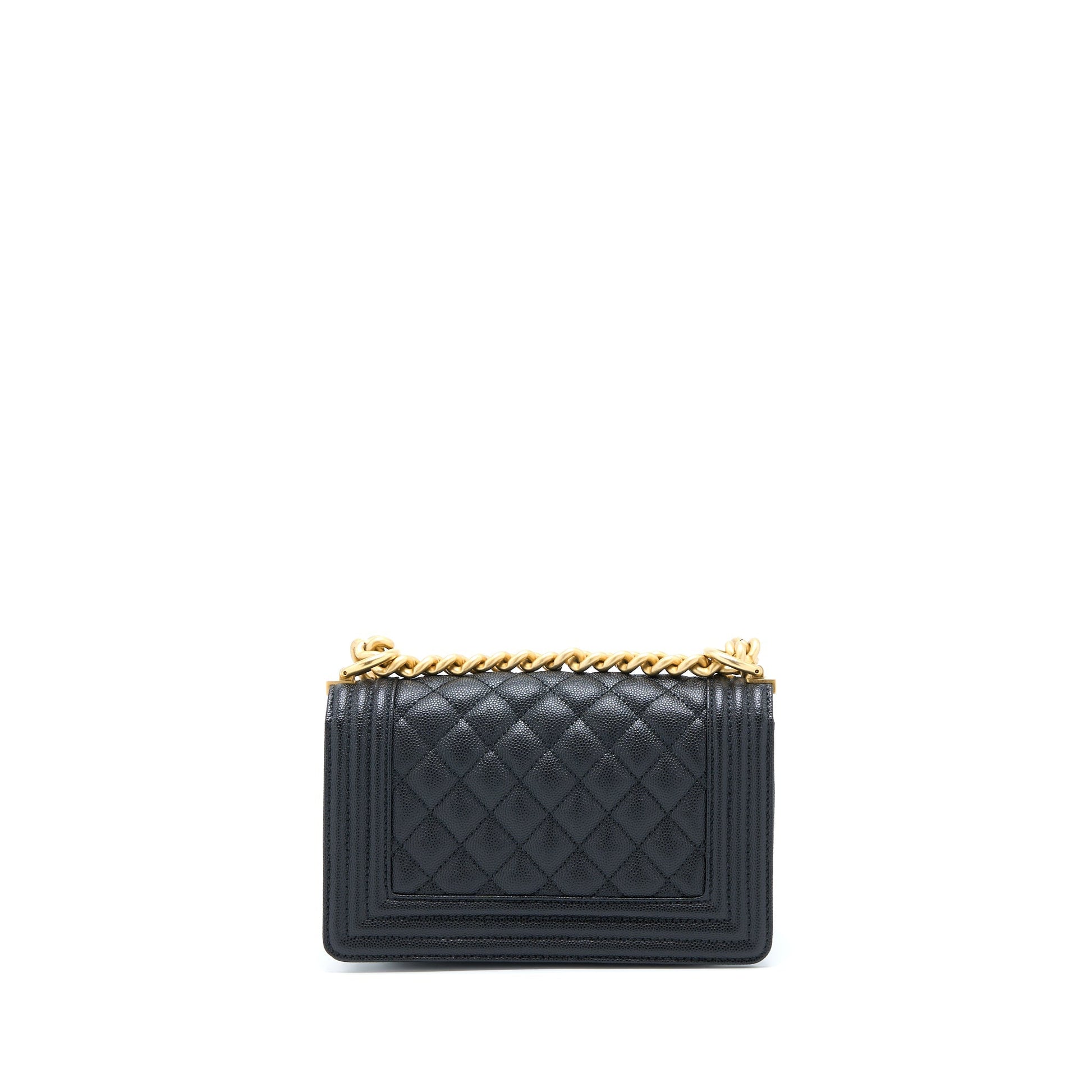 Chanel Boy Caviar GHW Black Small Handbag Ghw 2