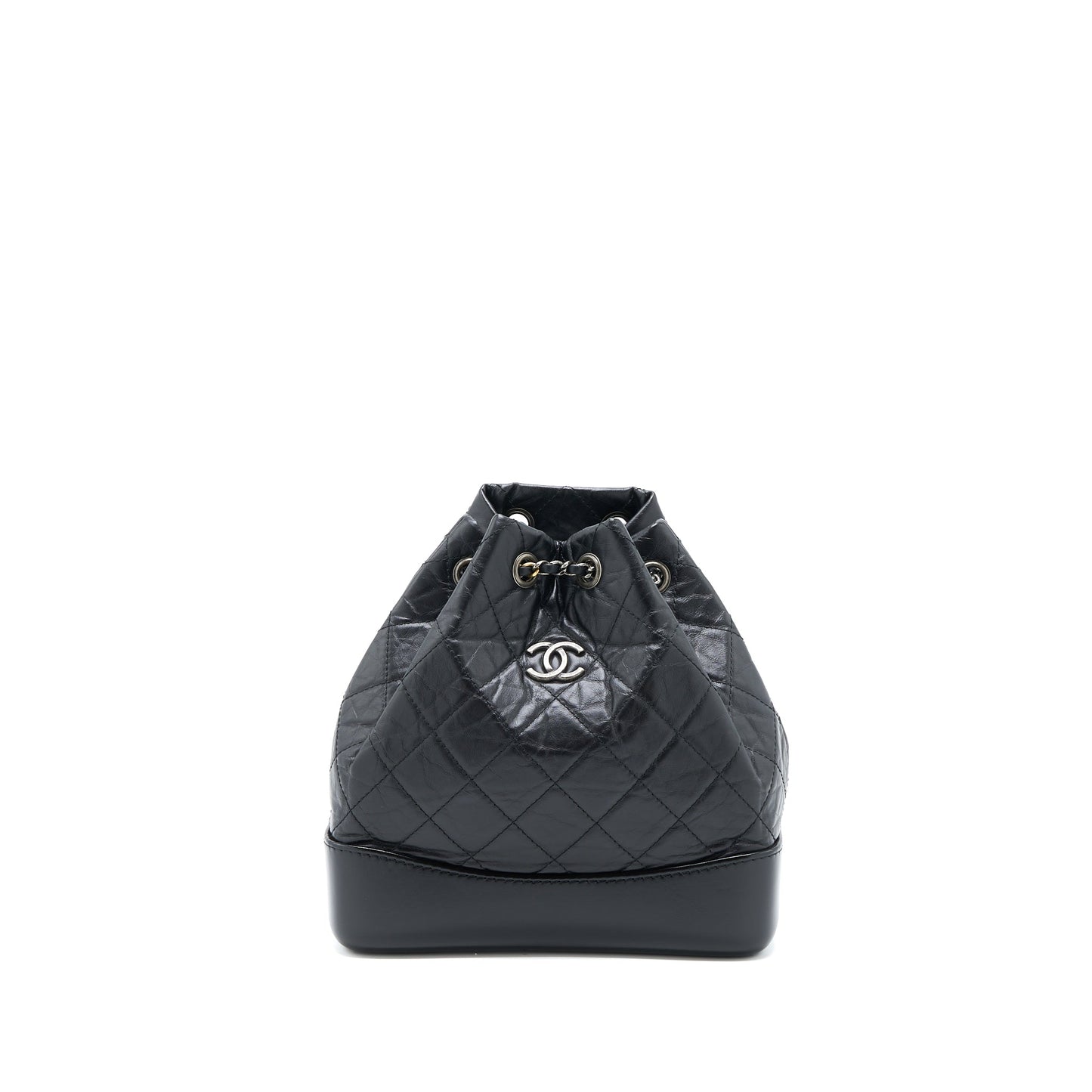 Chanel Gabrielle Backpack Aged Calfskin Hardware Multicolour Black Small