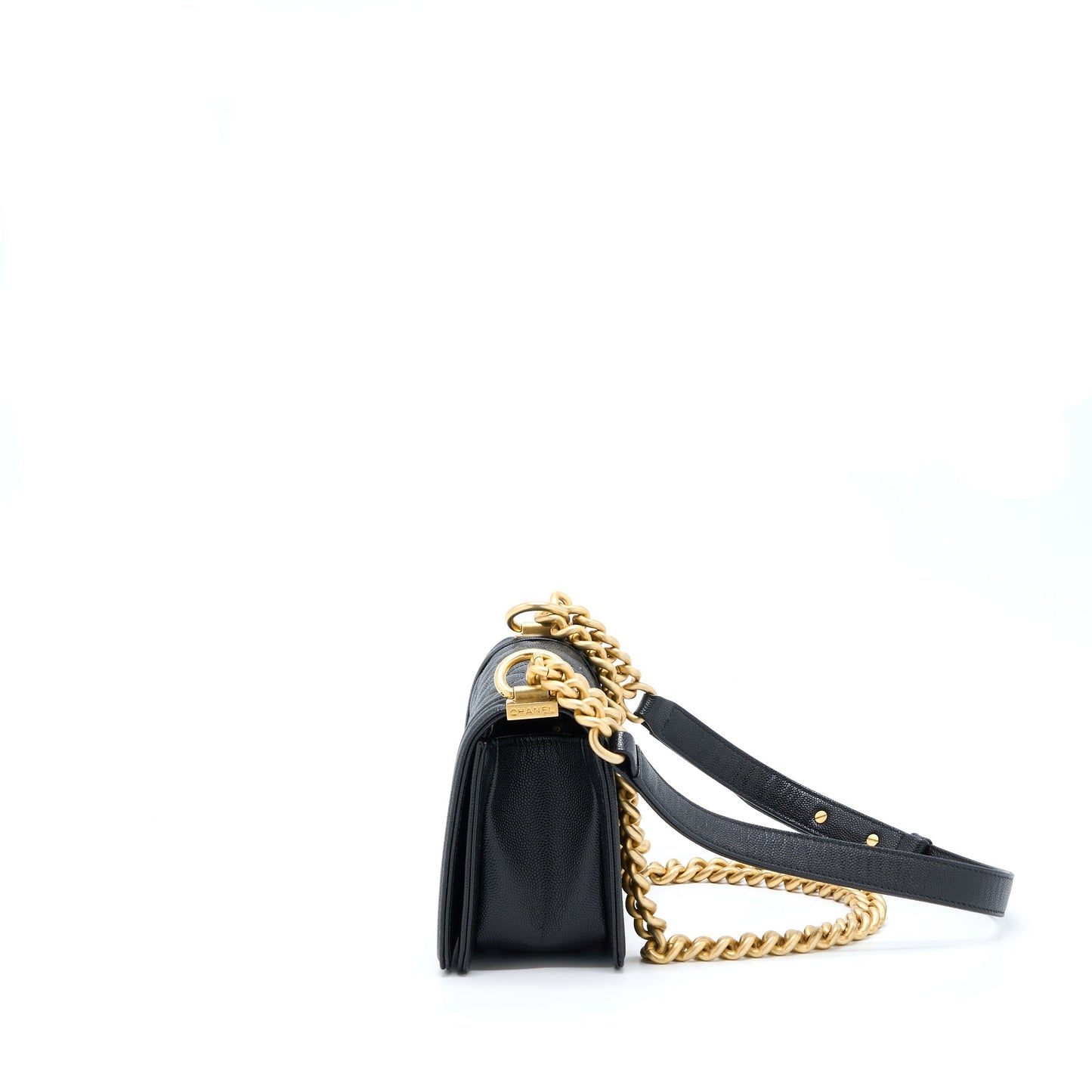 Chanel Boy Caviar GHW Black Small Handbag Ghw 2