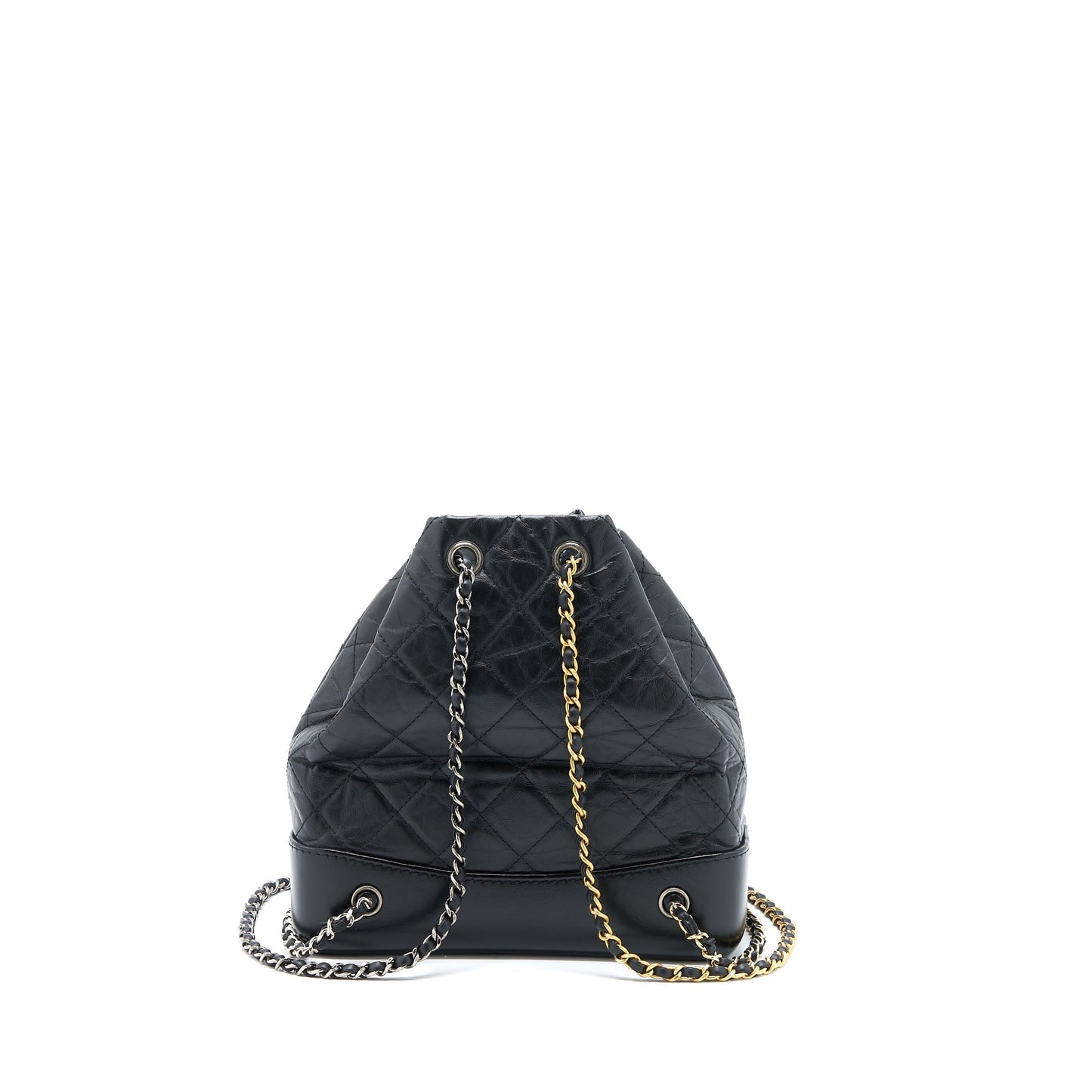 Chanel Gabrielle Backpack Aged Calfskin Hardware Multicolour Black Small