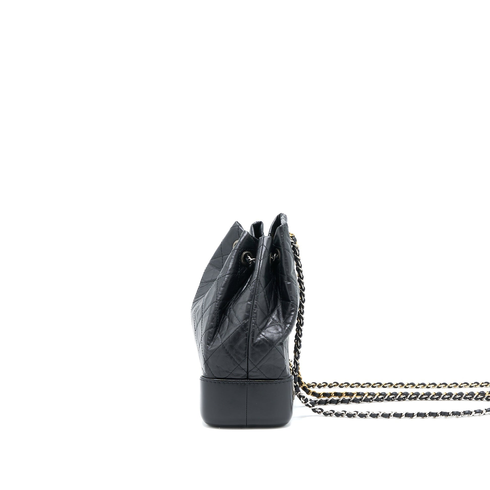 Chanel Gabrielle Backpack Aged Calfskin Hardware Multicolour Black Small