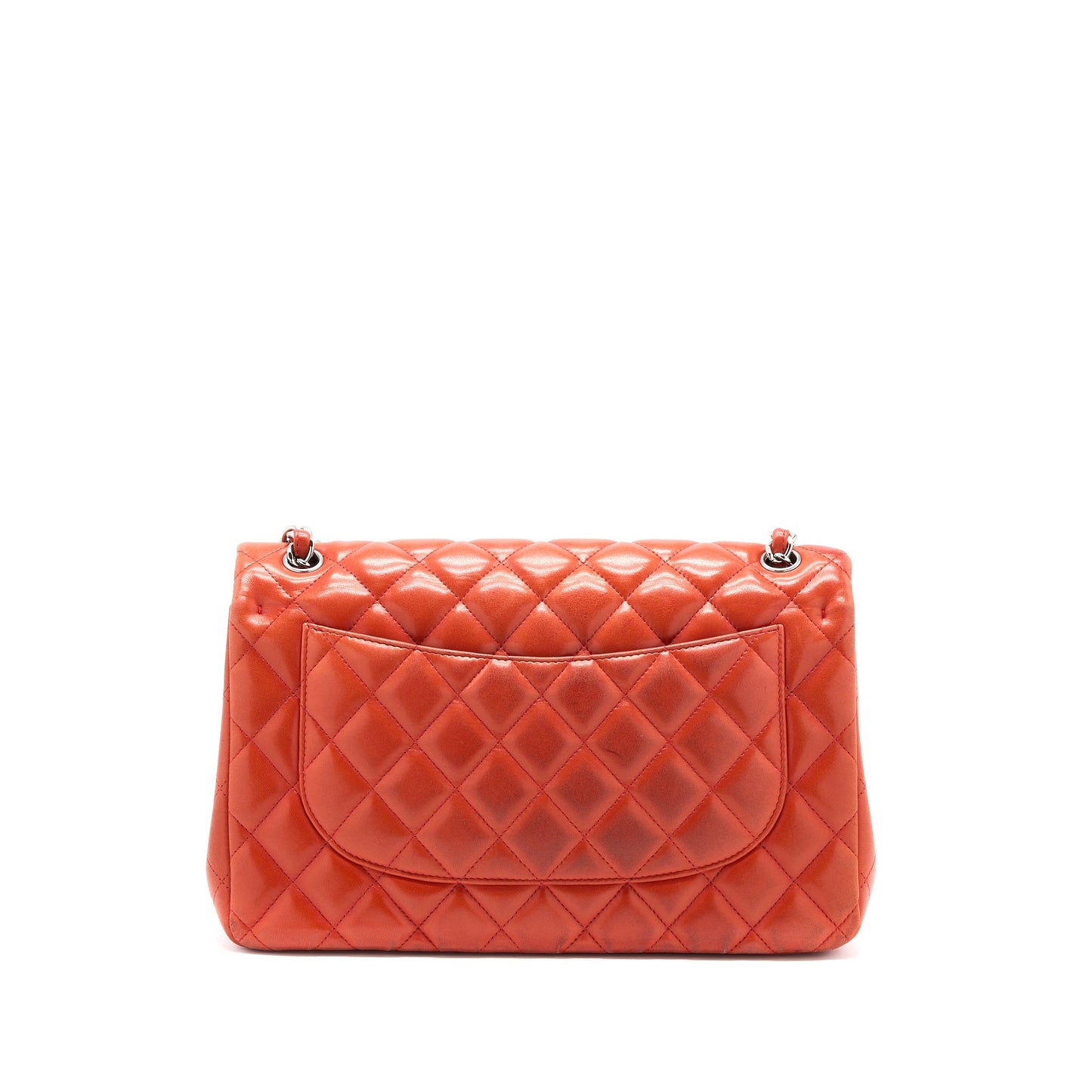 Chanel Jumbo Classic Double Flap Lambskin Coral Shoulder Bag