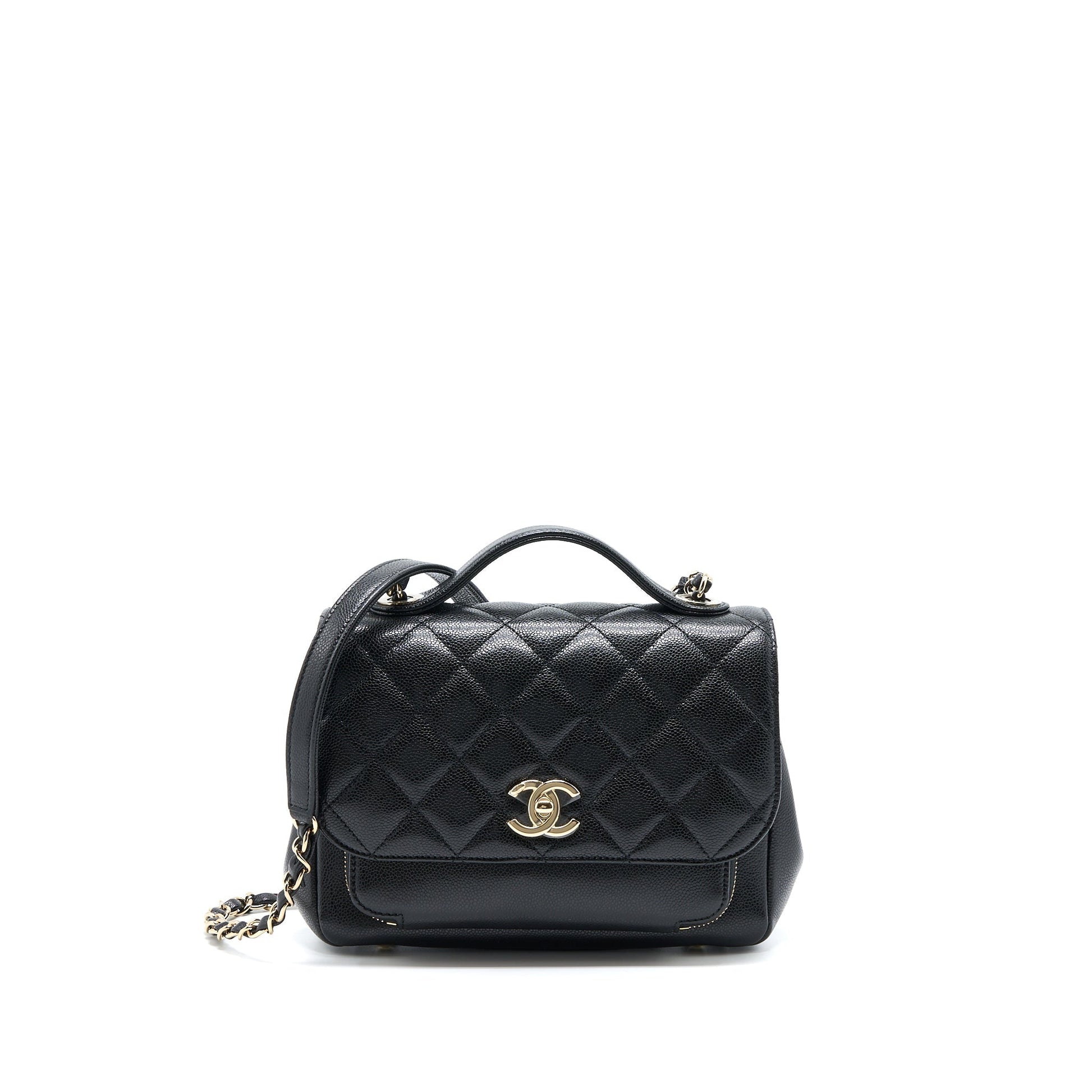 Chanel Business Affinity Caviar LGHW Microchip Black Handbag Lghw 1