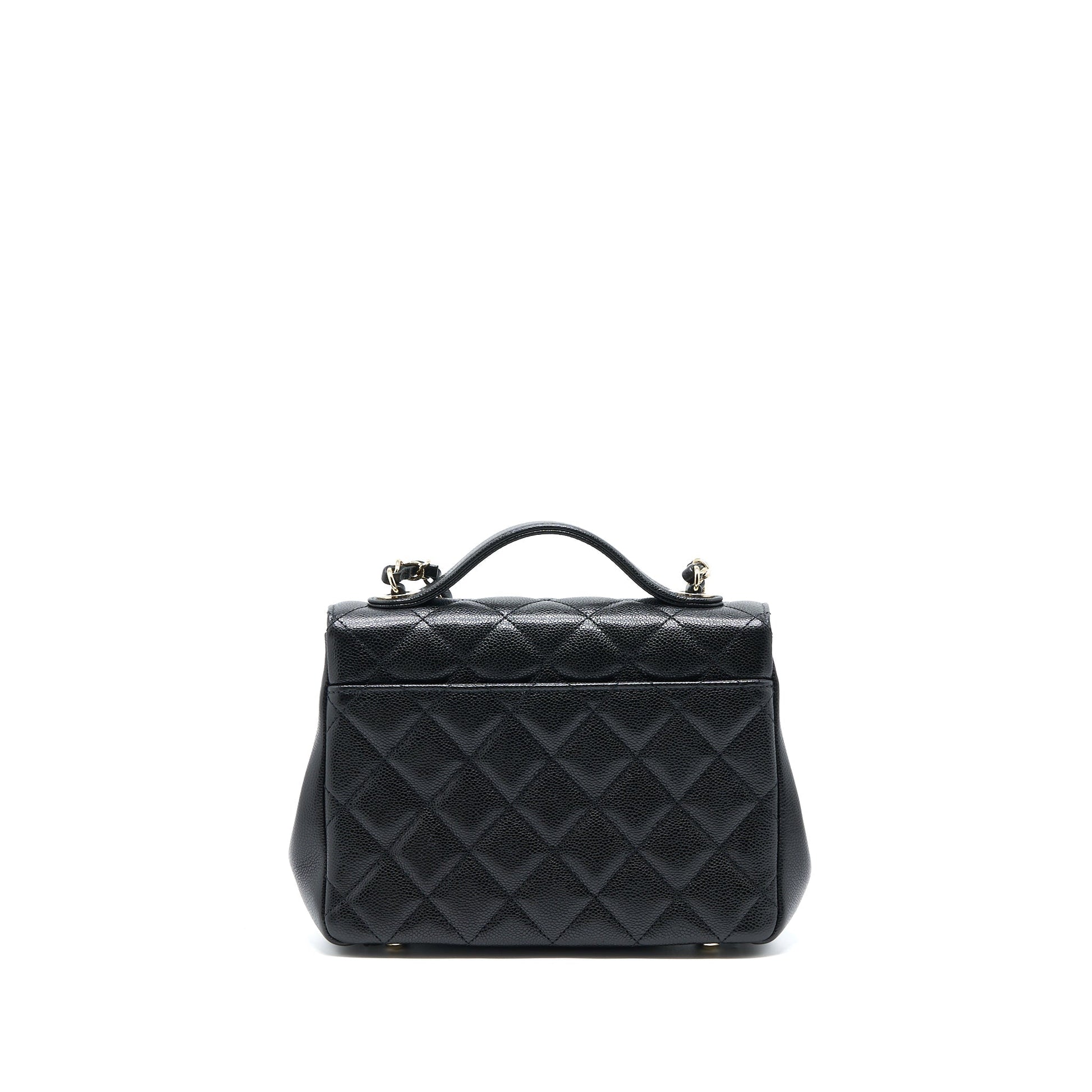 Chanel Business Affinity Caviar LGHW Microchip Black Handbag Lghw 1
