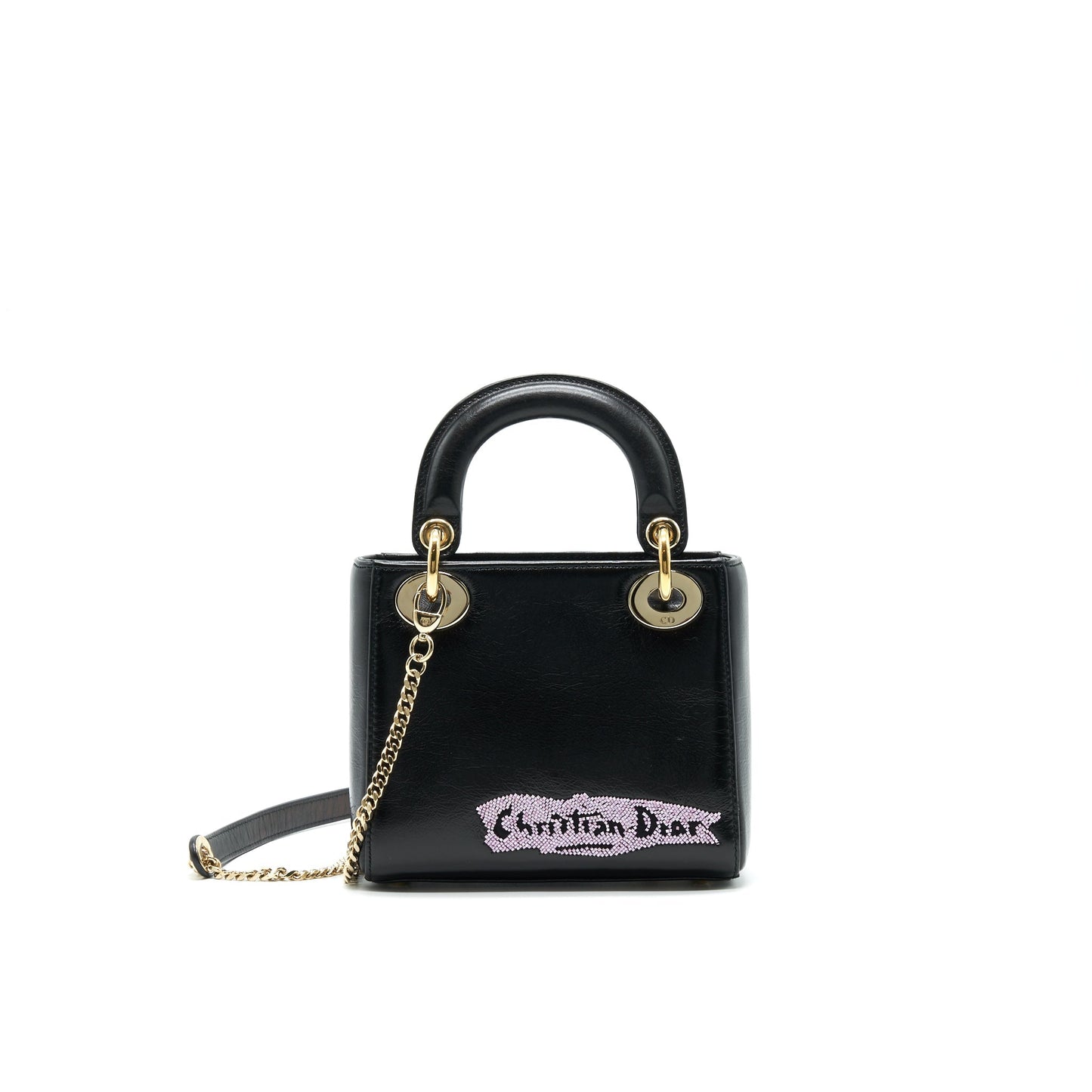 Dior Lady Limited Edition Handbag Black Mini Travel Bag