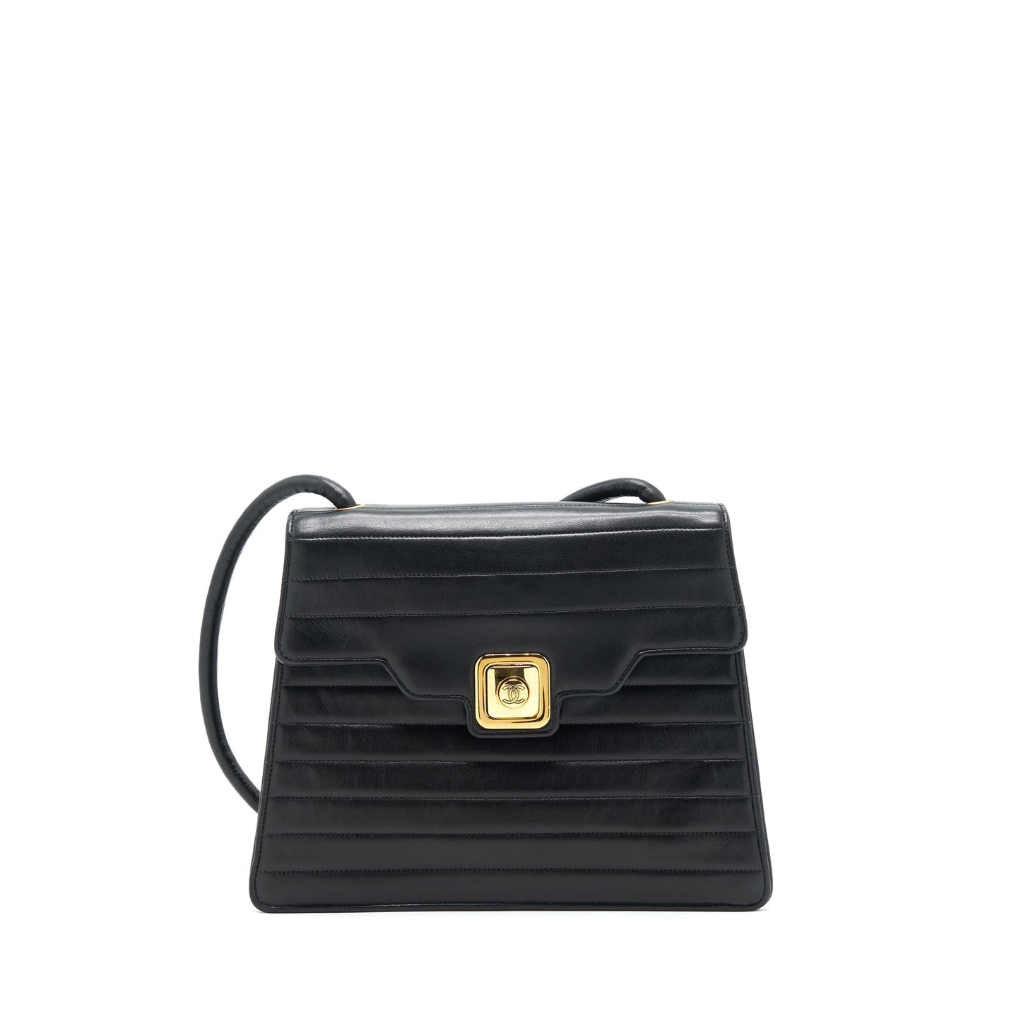 Chanel Kelly Flap Long 24k GHW Black Shoulder Bag