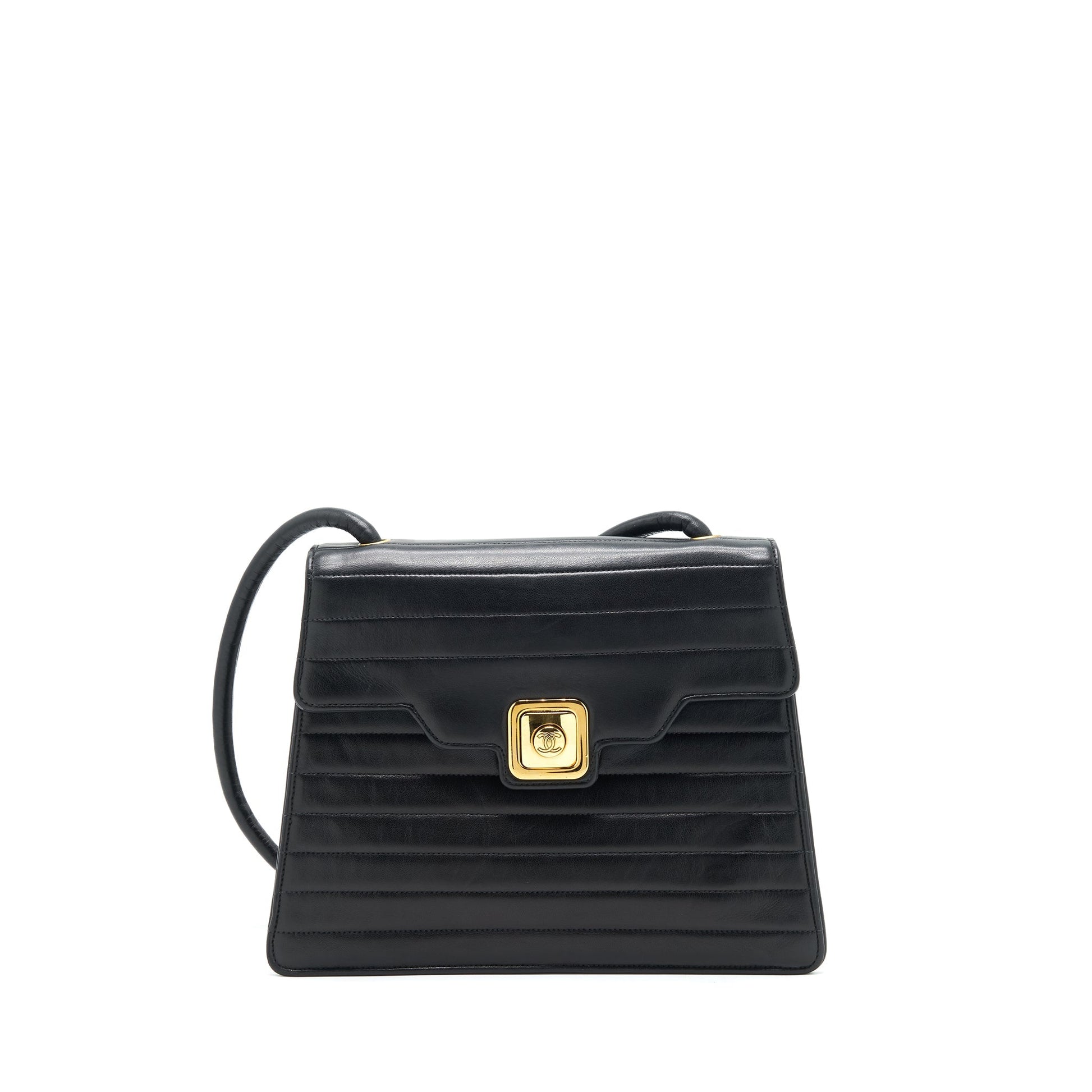 Chanel Kelly Flap Long 24k GHW Black Shoulder Bag