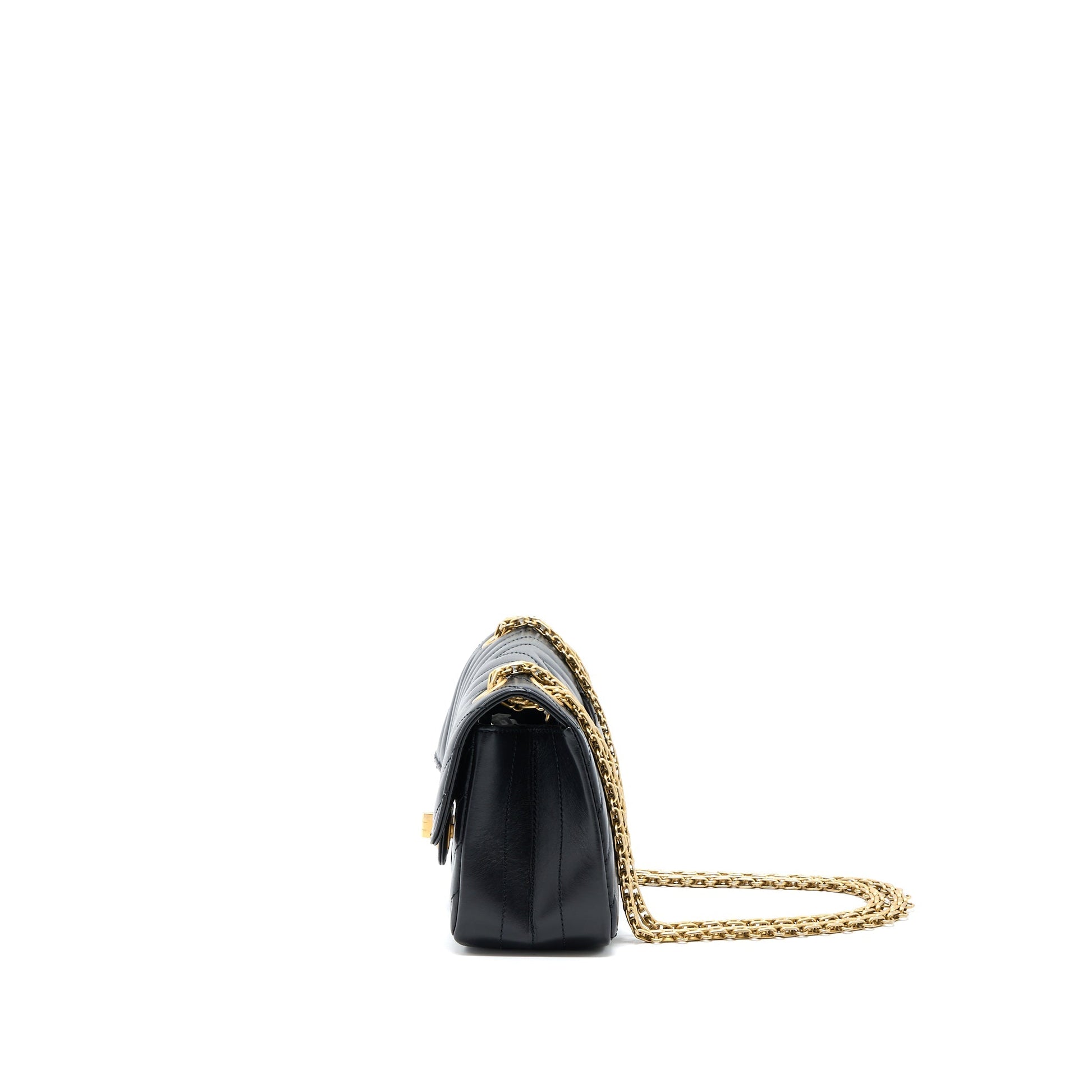 Chanel 2.55 Reissue Chevron Flap Aged Calfskin Black Shoulder Bag